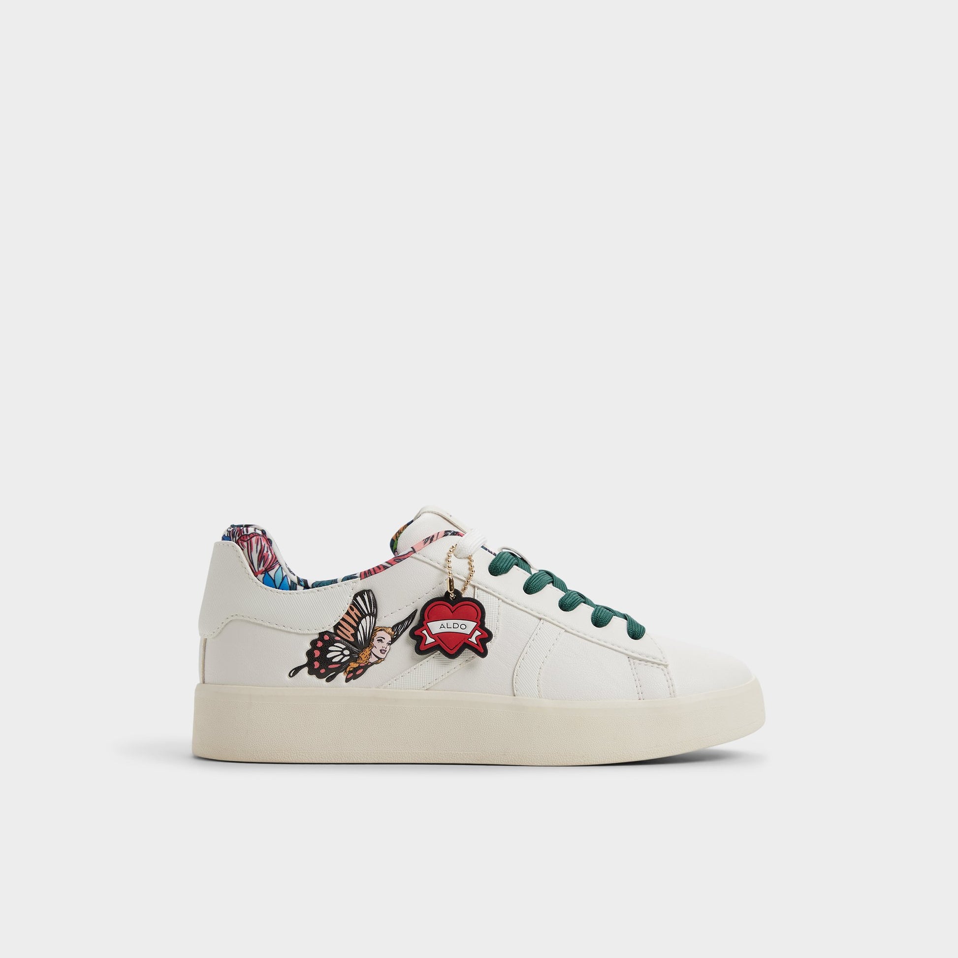 Vue principale de Blanc Multi Whatisadam Femmes, Sneaker bas pour Femmes