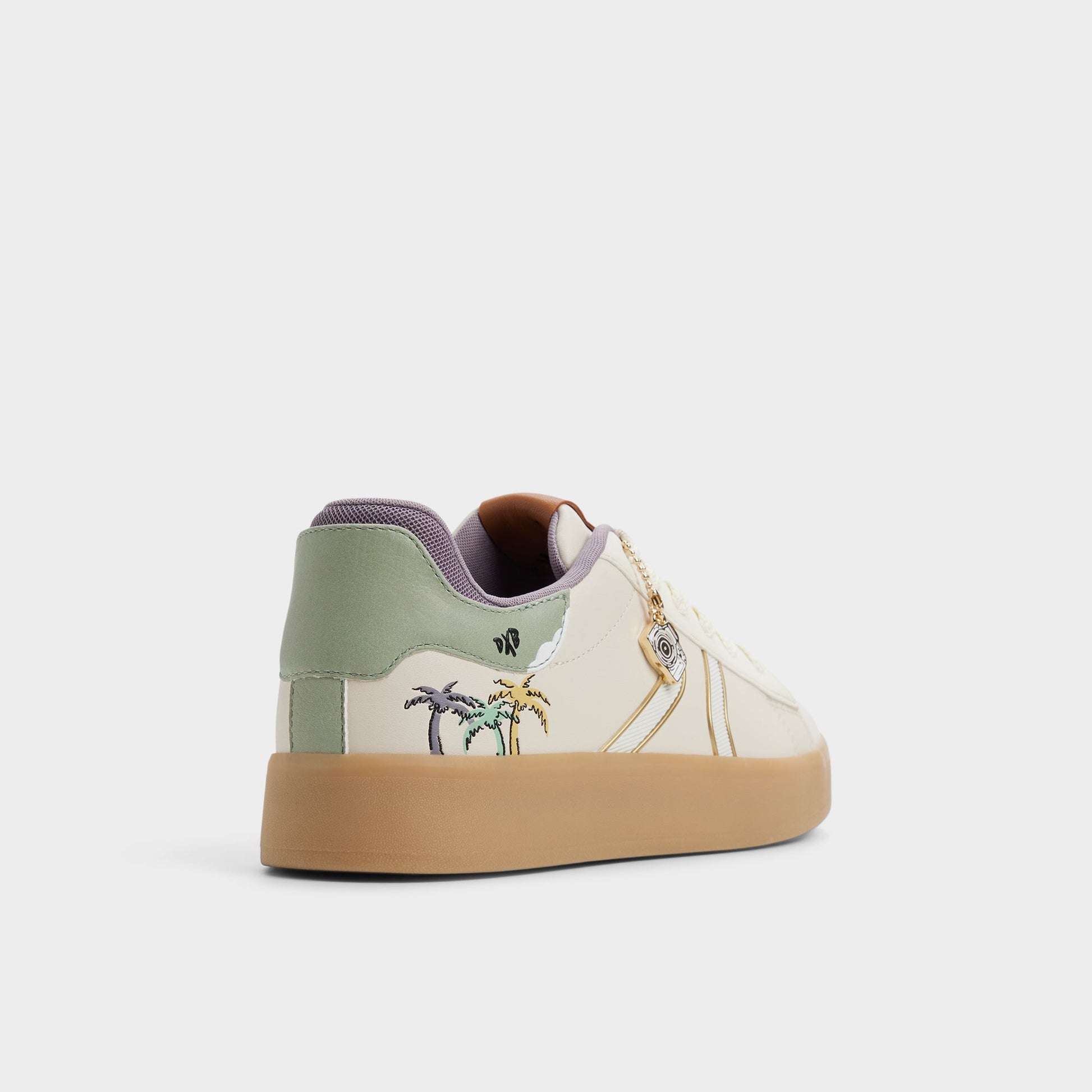 Three-quarter angle of Pastel Multi Dina Sami Women's low top sneaker's back side