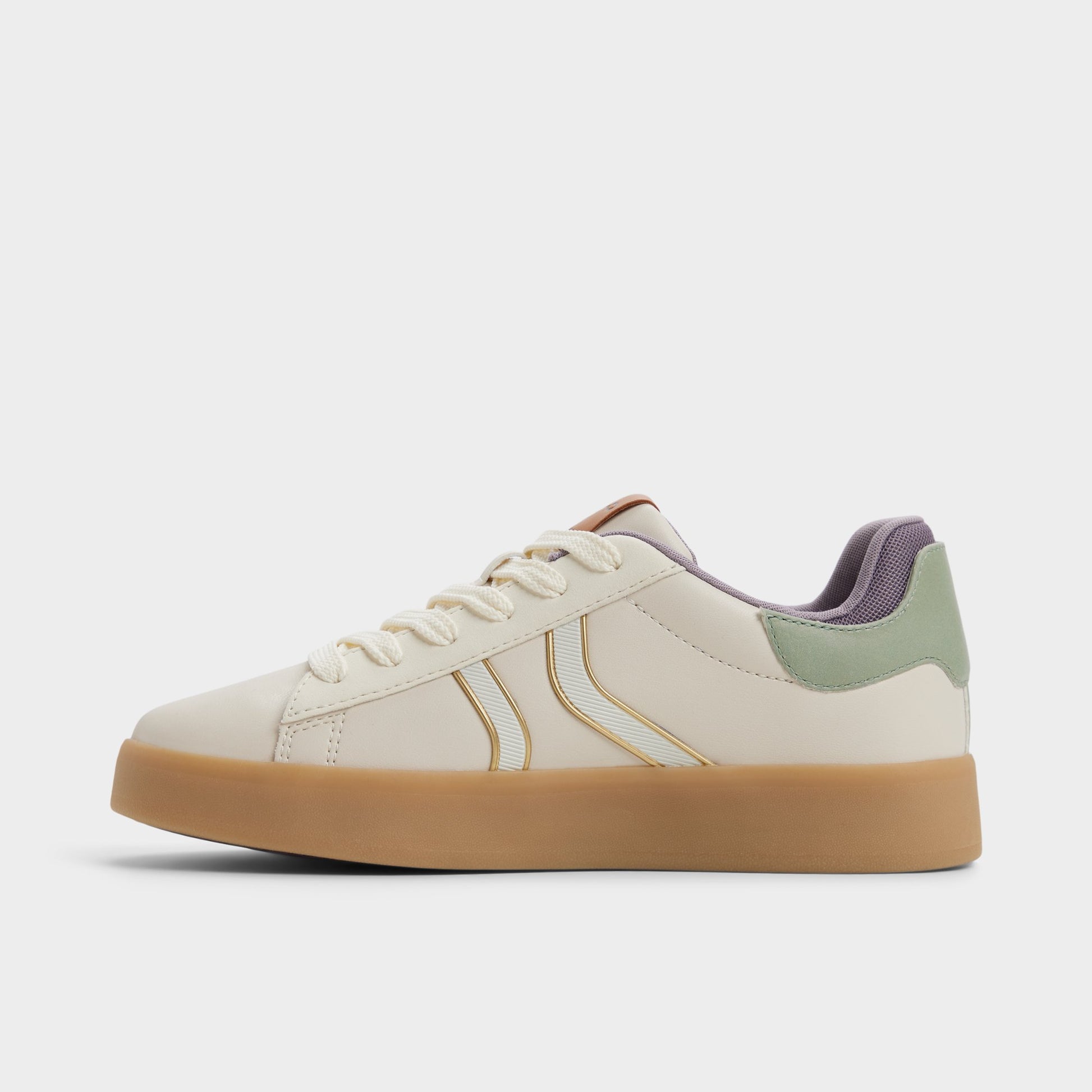 Side view of Pastel Multi Dina Sami Women's low top sneaker