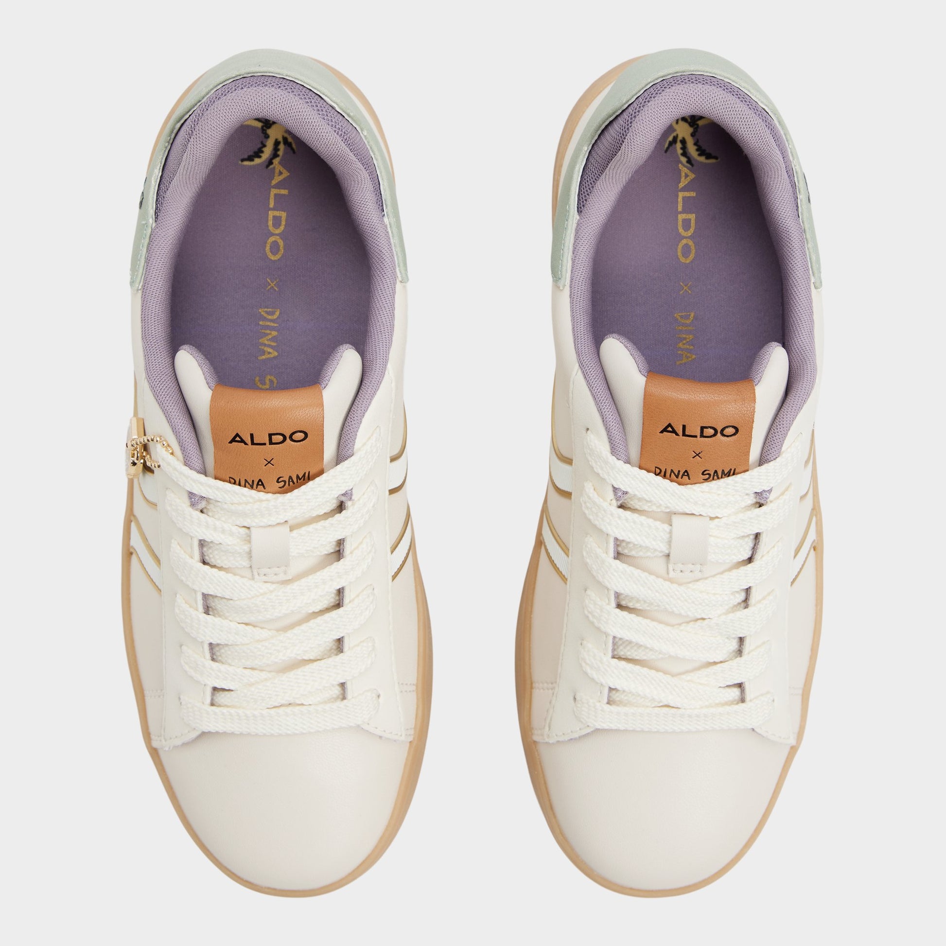 Top-down view of the Pastel Multi Dina Sami Women's low top sneaker