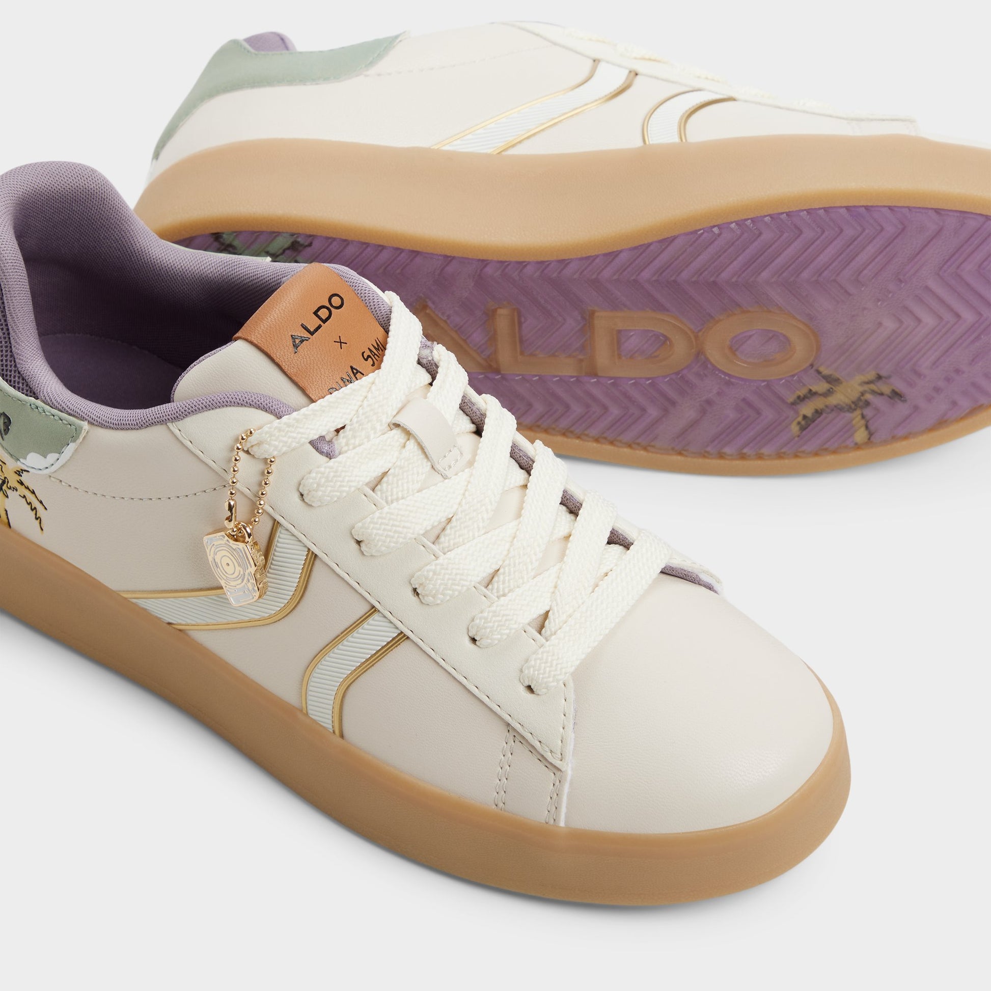 Highlighted view of a pair of Pastel Multi Dina Sami Women's low top sneakers