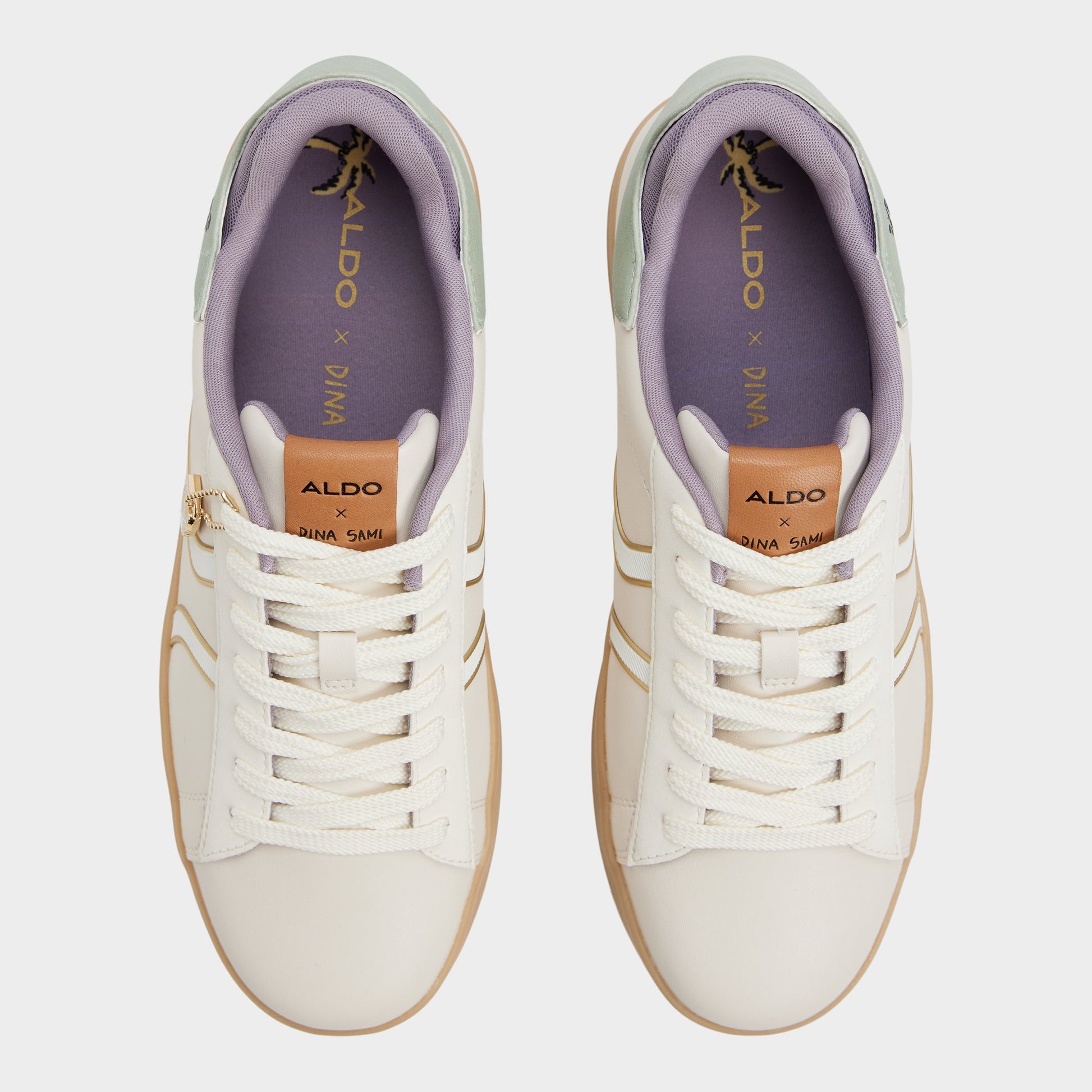 Vue de dessus de la Combo Blanc Dina Sami Hommes, Sneaker bas