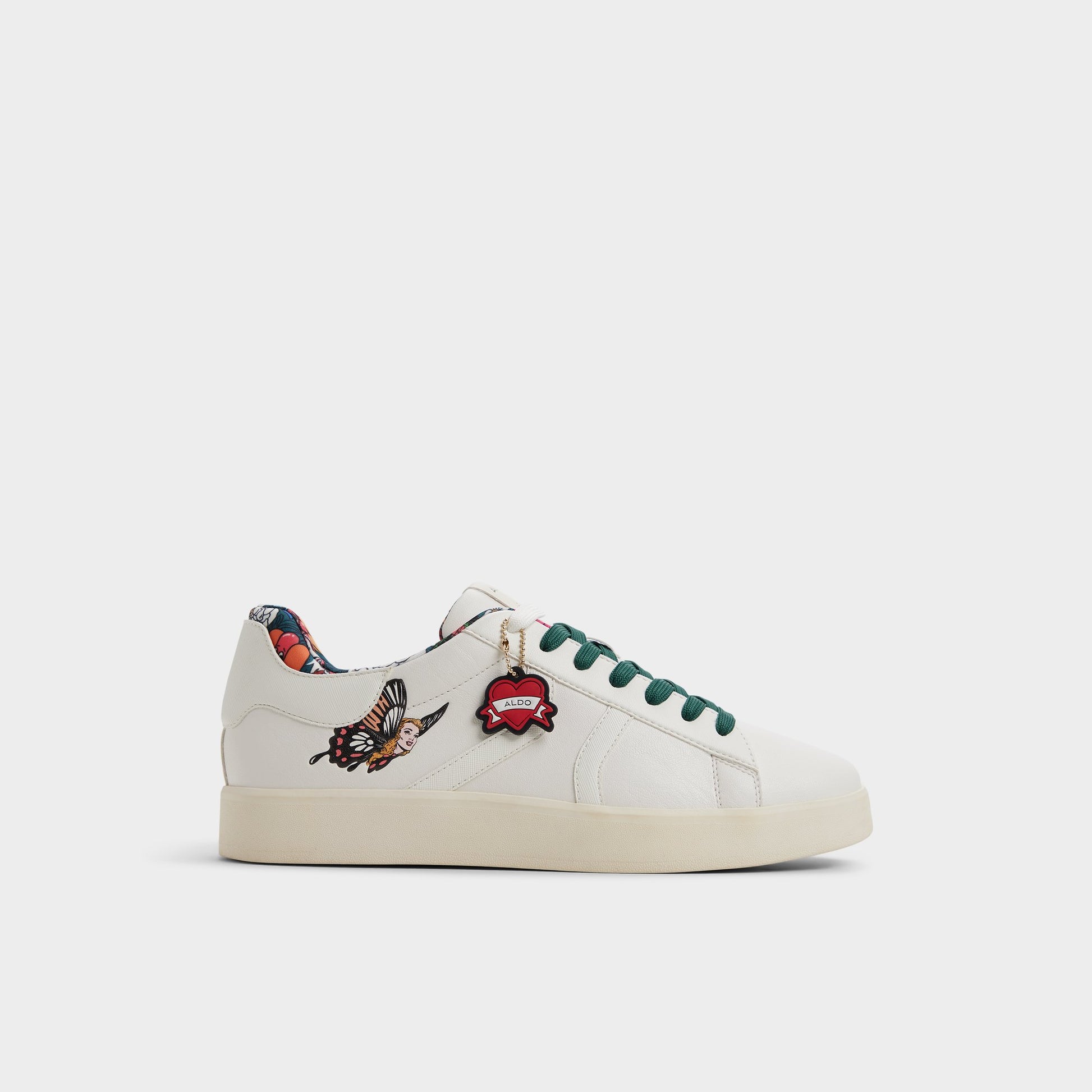 Main View of White combo Whatisadam Men's low top sneaker for Mens