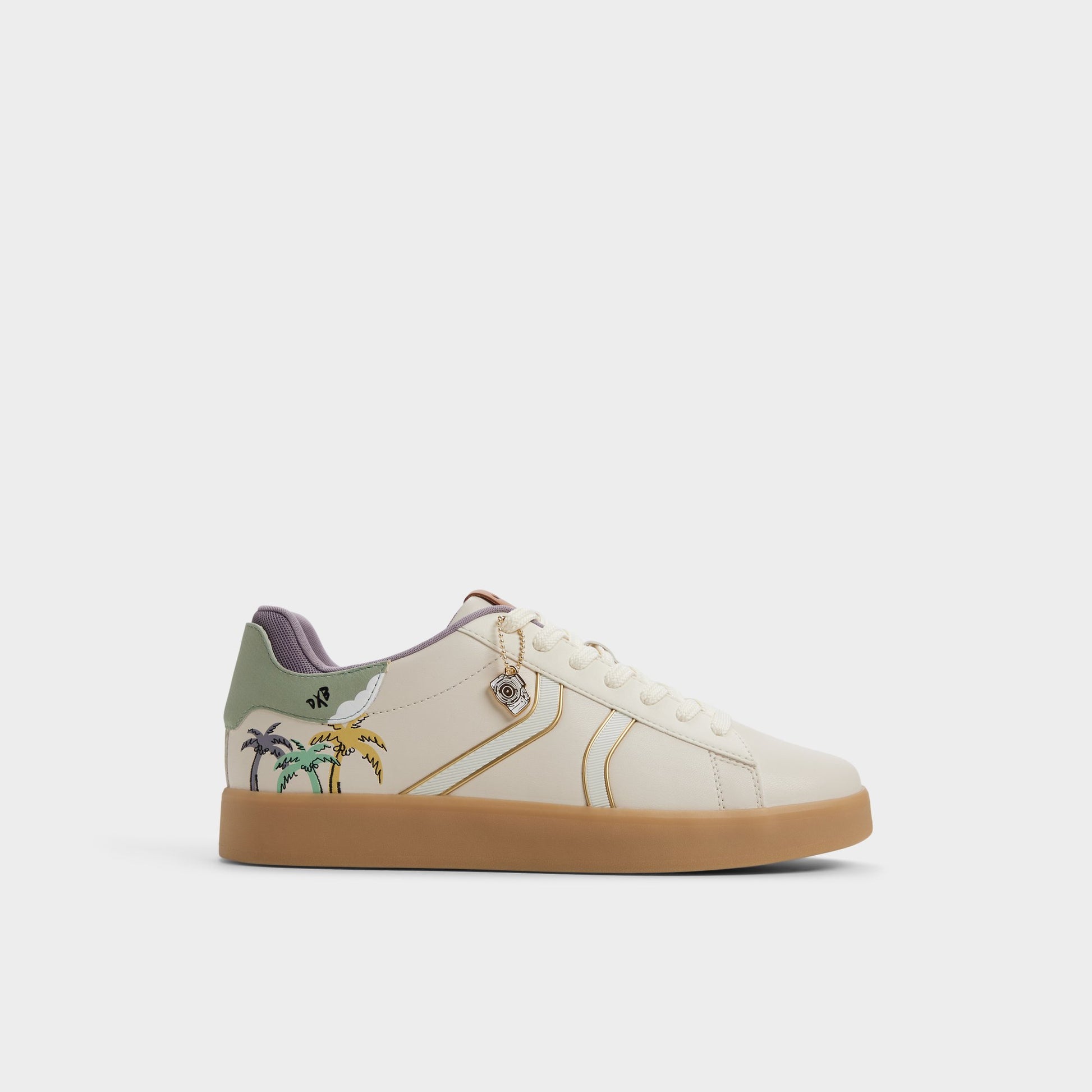 Main View of White Combo Dina Sami Men's low top sneaker for Mens