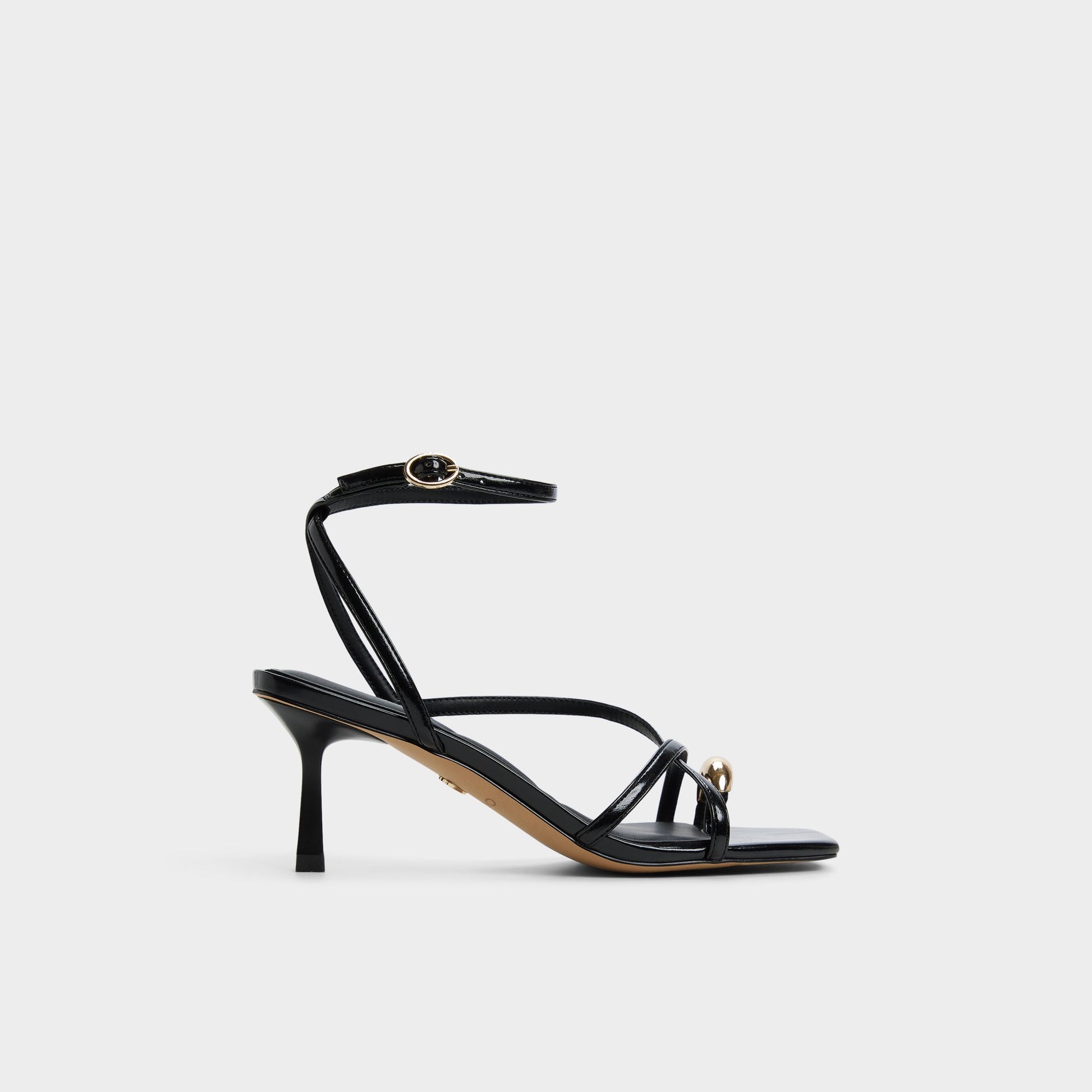 Main View of Black Elodiah Strappy heeled sandal for Womens