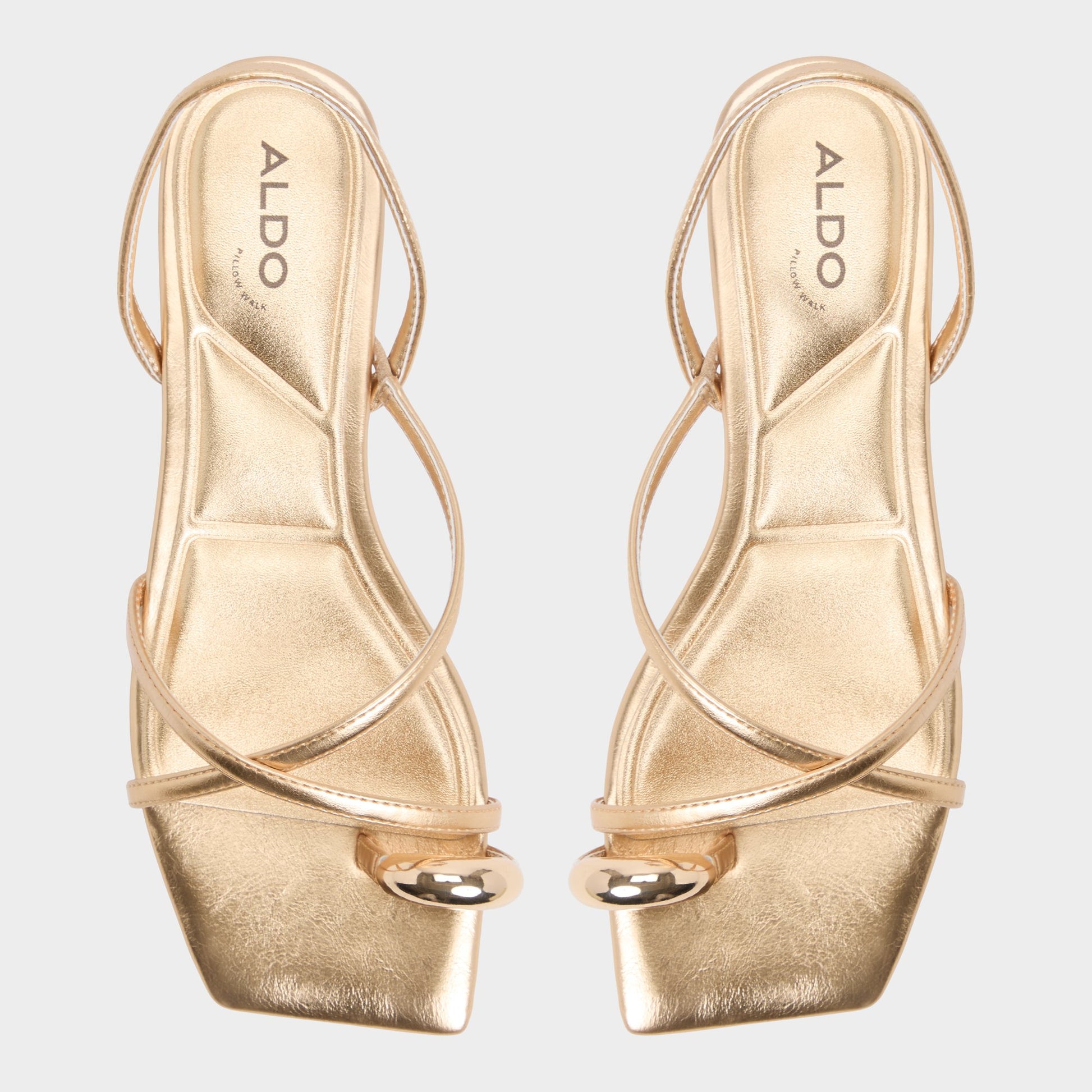 Top-down view of the Gold Synthesa Flip flop