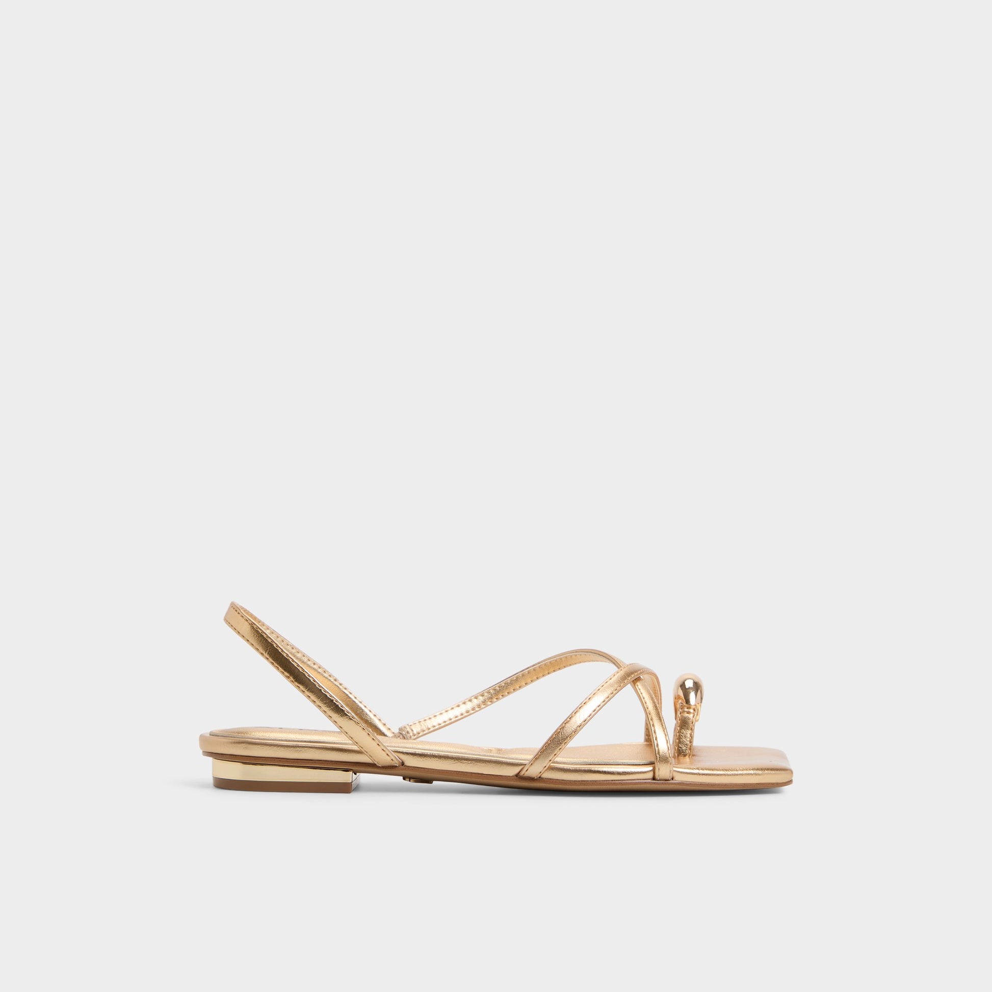 Main View of Gold Synthesa Flip flop for Womens