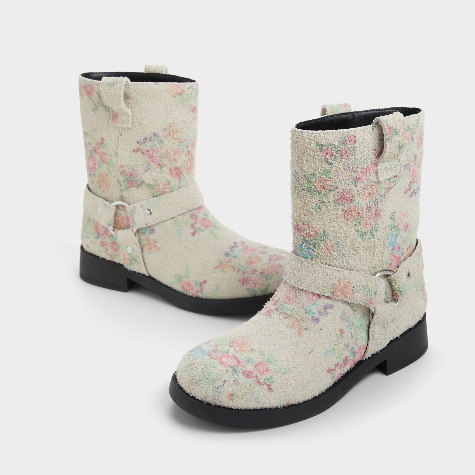 Highlighted view of a pair of Multi Notorious Motorcycle ankle boots