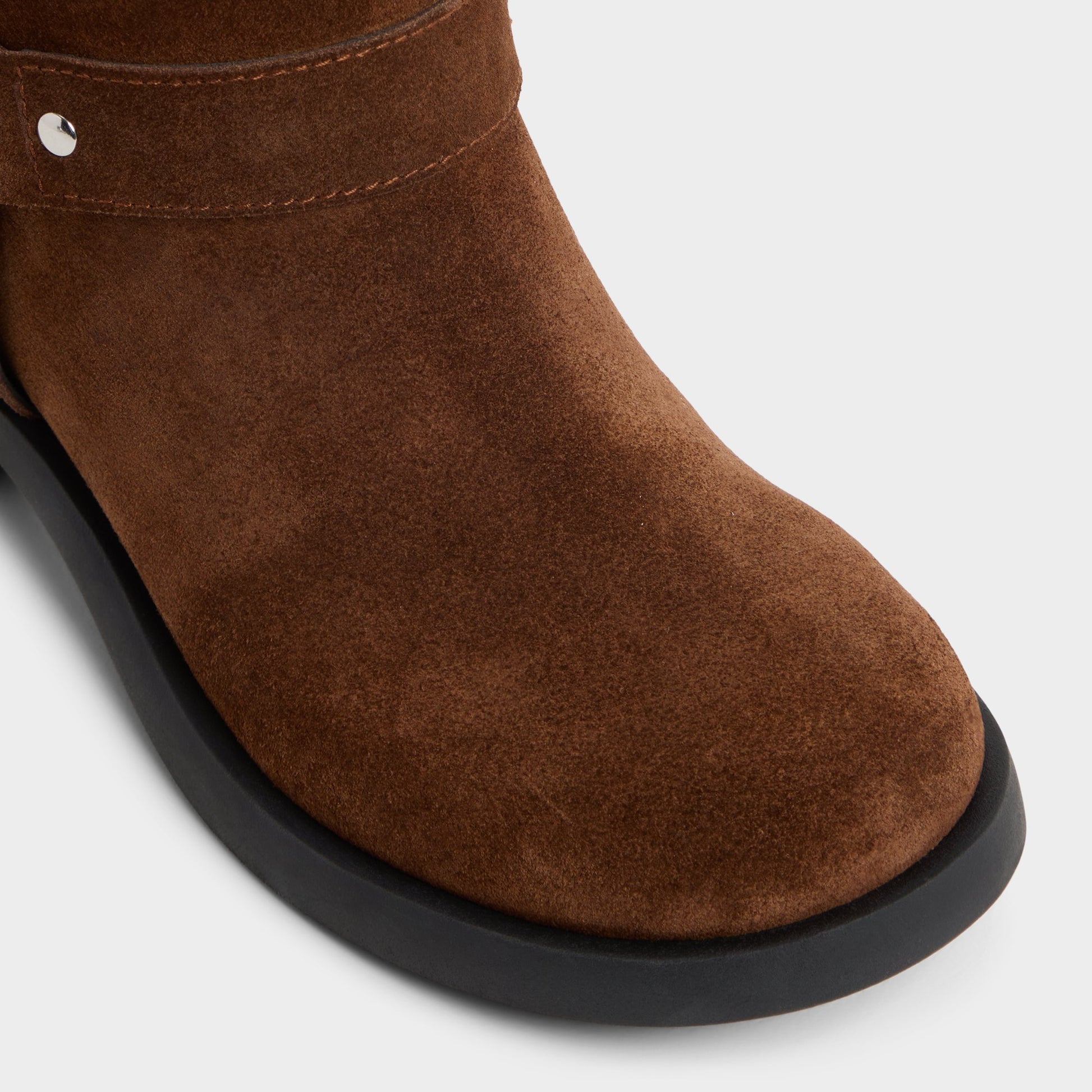 Close-up of the Brown Notorious Motorcycle ankle boot