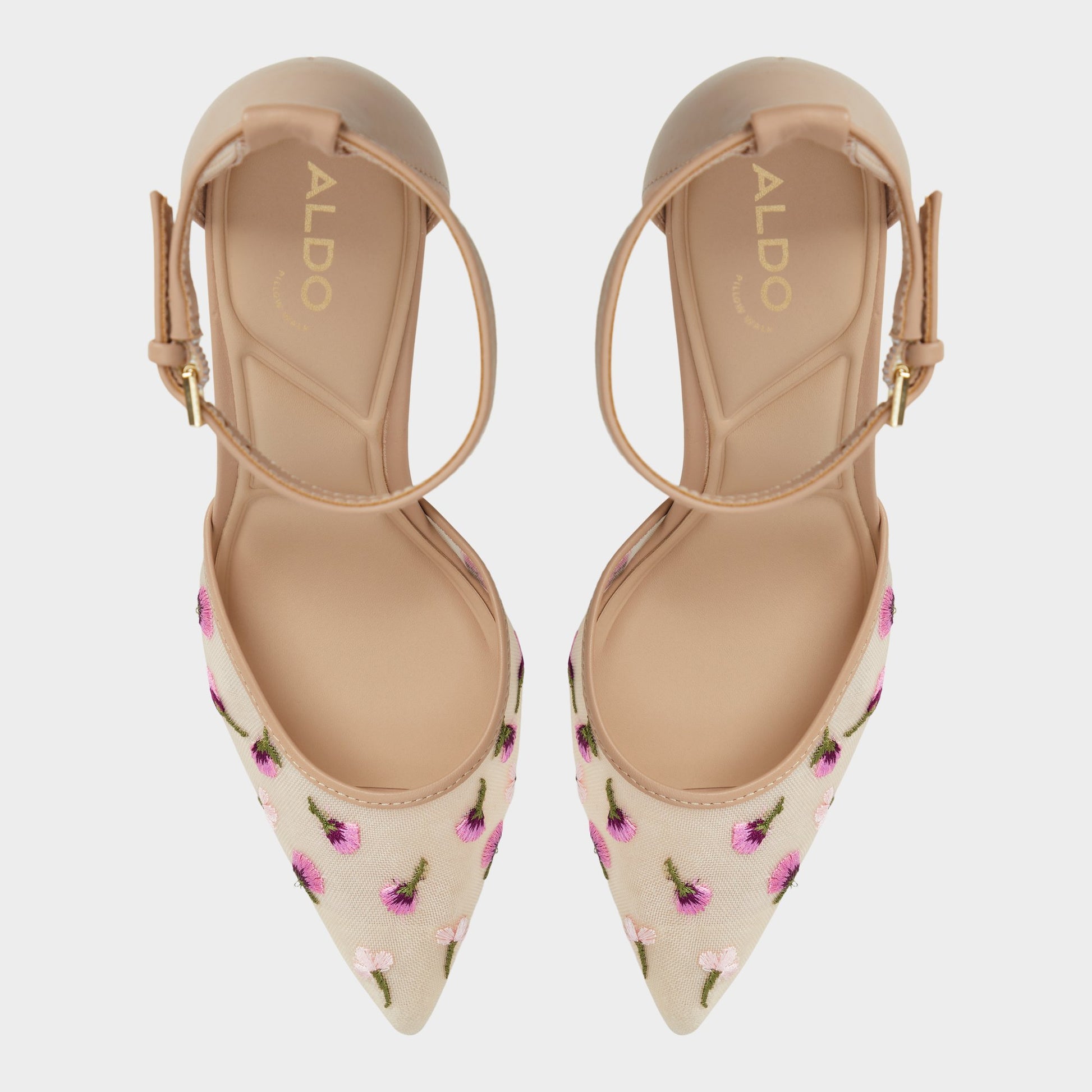 Top-down view of the Multi Faithana Strappy heeled shoe