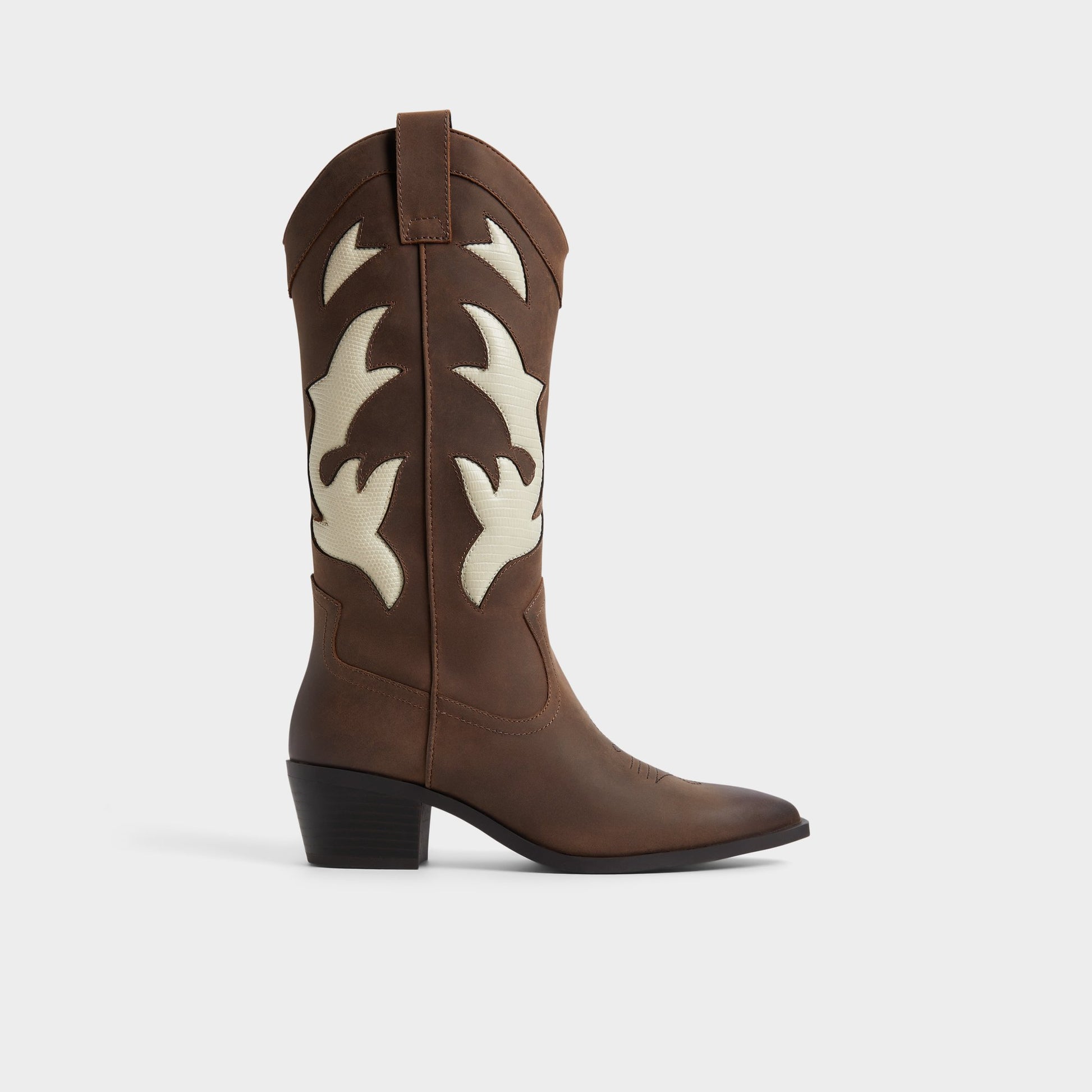 Main View of Royal Brown Nebraska Mid-calf western boot for Womens