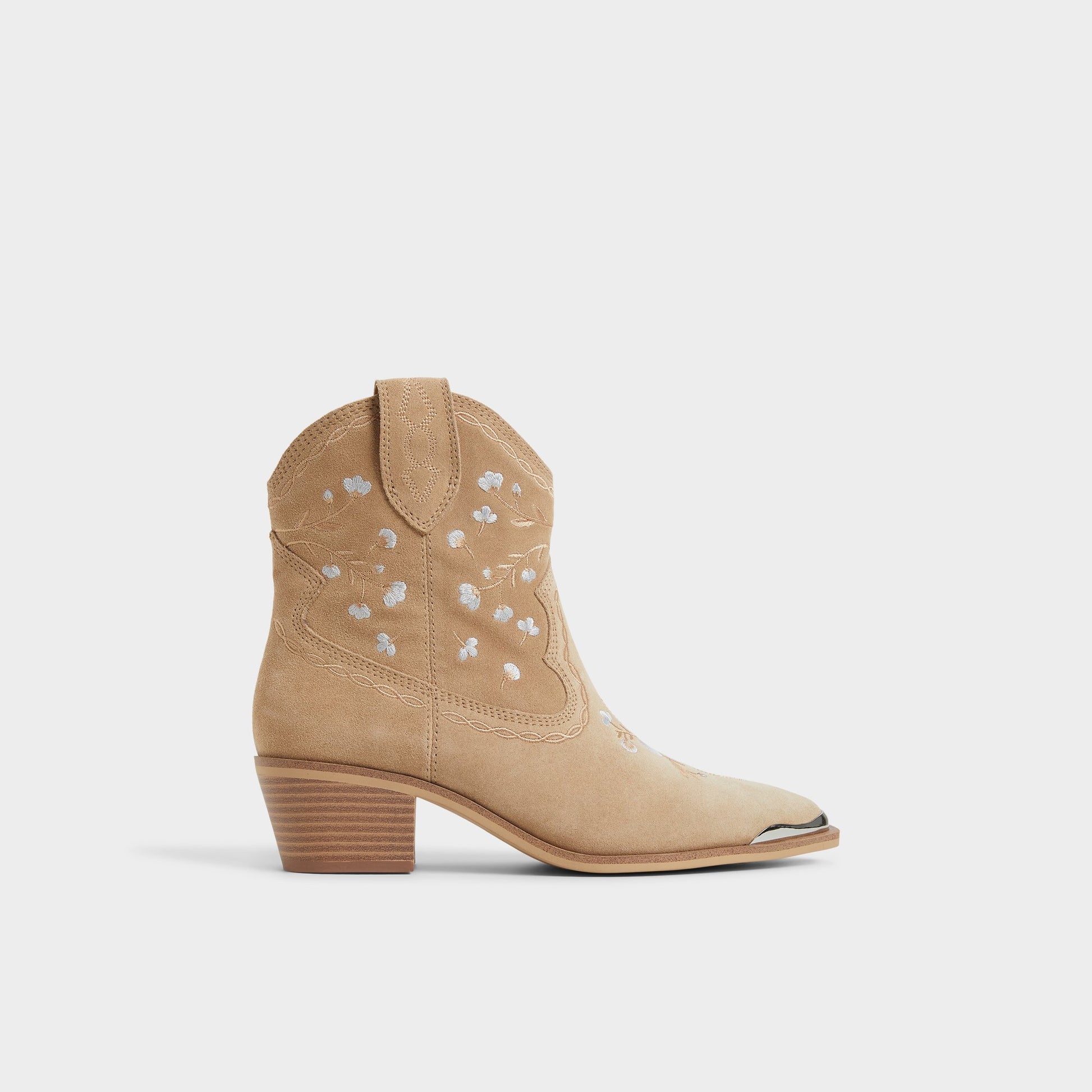 Main View of Beige Valley Western boot for Womens