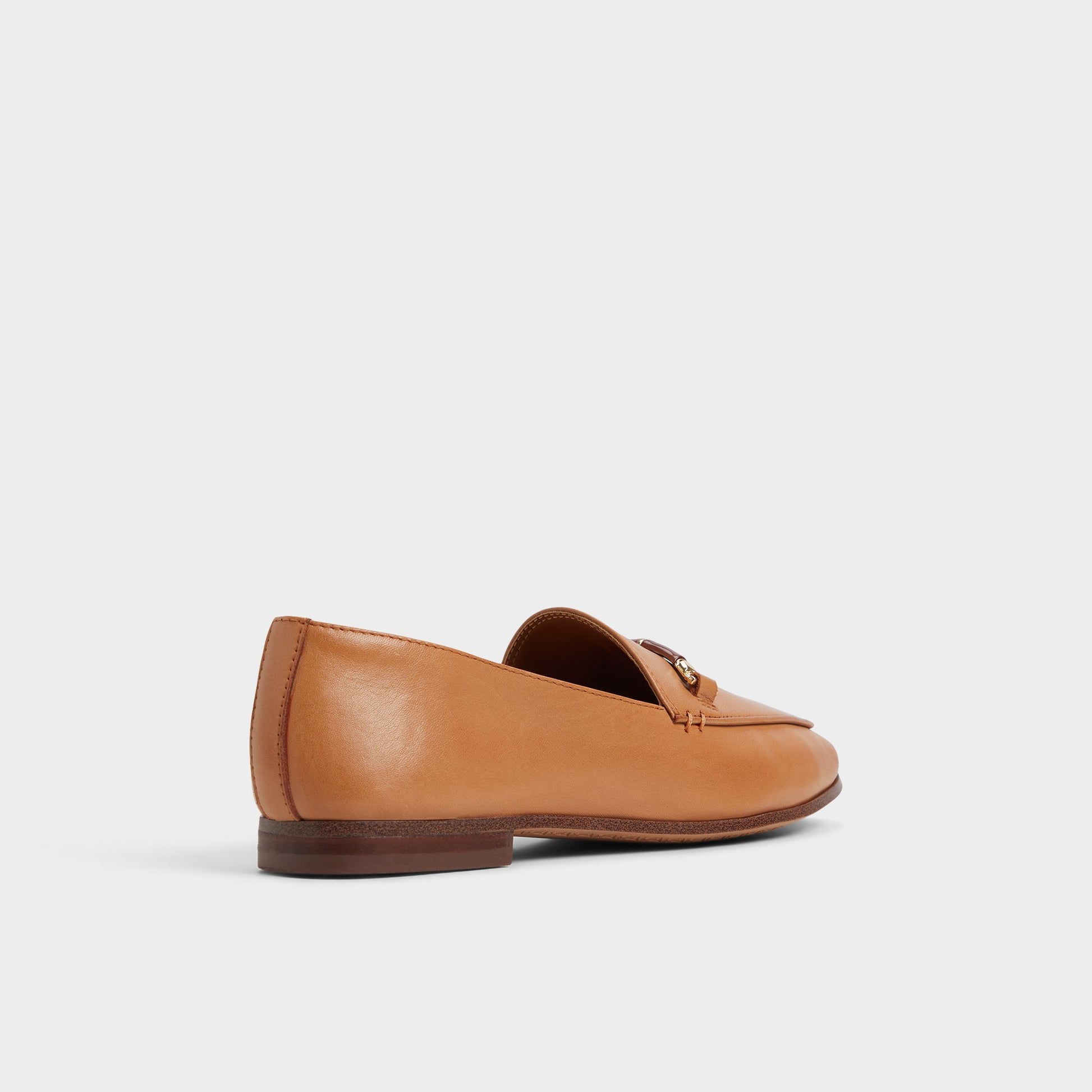 Three-quarter angle of Medium Brown Francine Loafer's back side