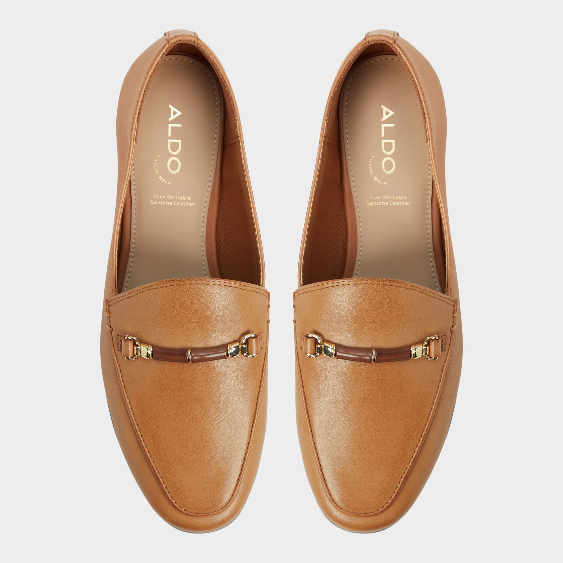 Top-down view of the Medium Brown Francine Loafer