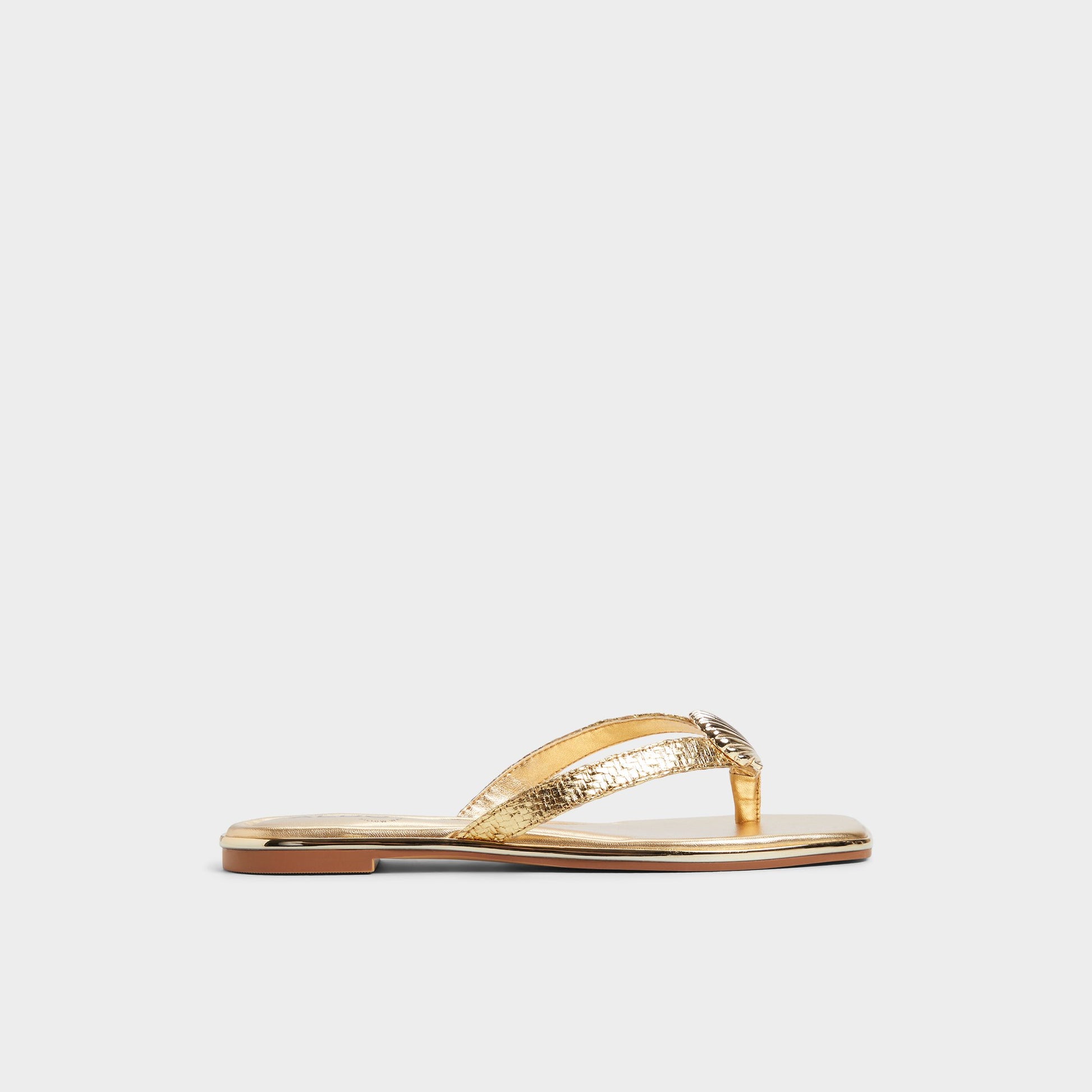 Vue principale de Or Conchiglia Sandale tong pour Femmes