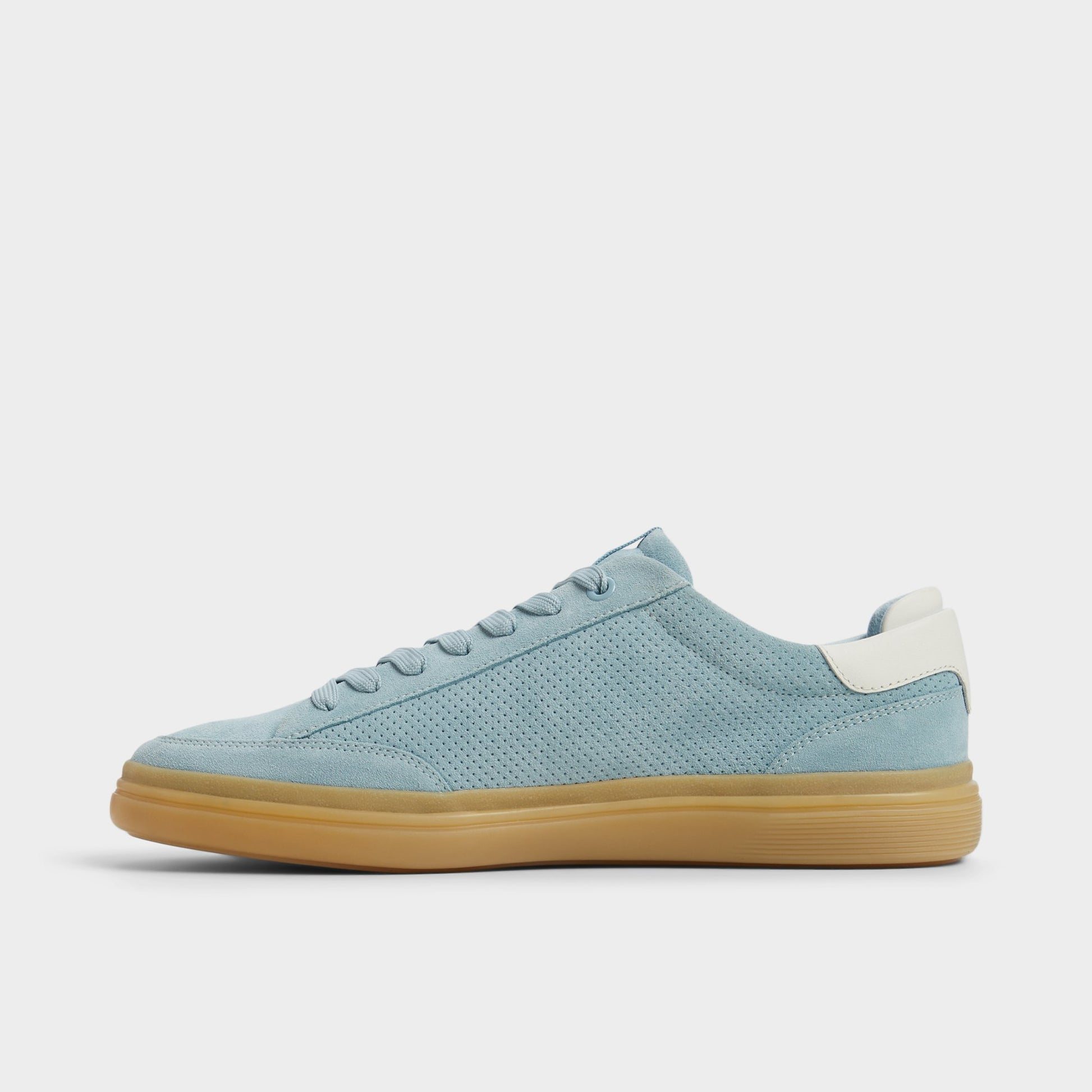 Side view of Light Blue Stepup Low top sneaker