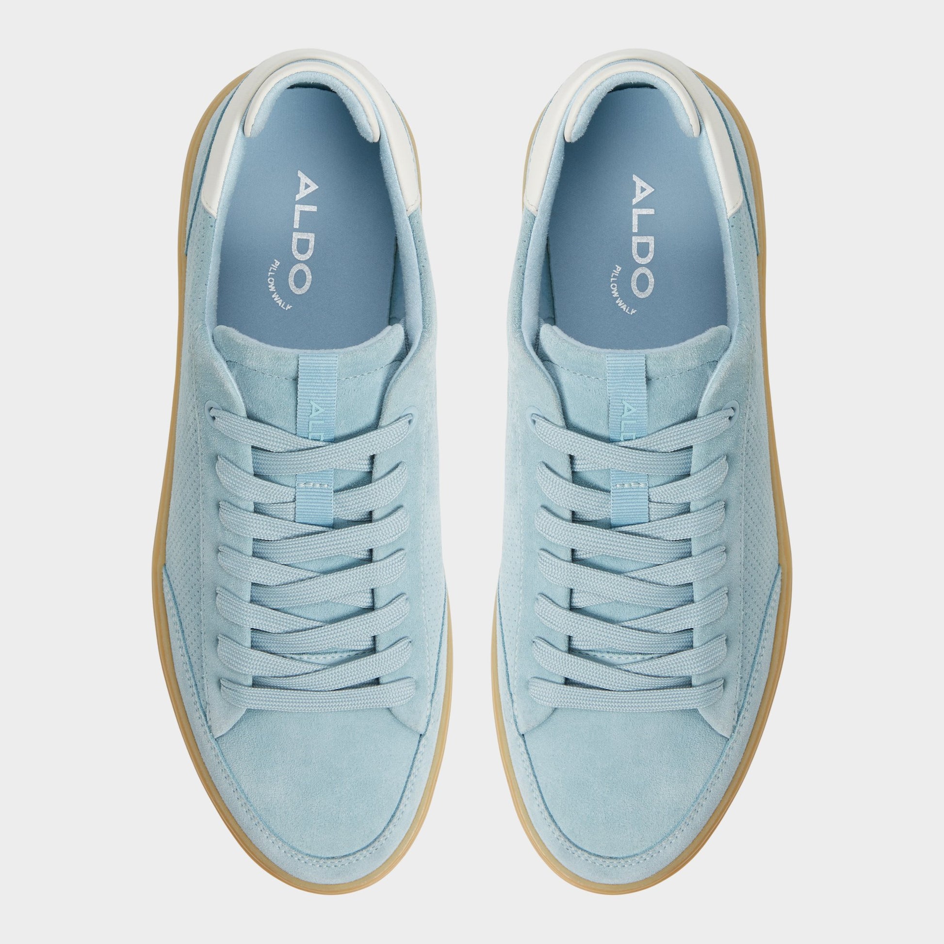 Top-down view of the Light Blue Stepup Low top sneaker