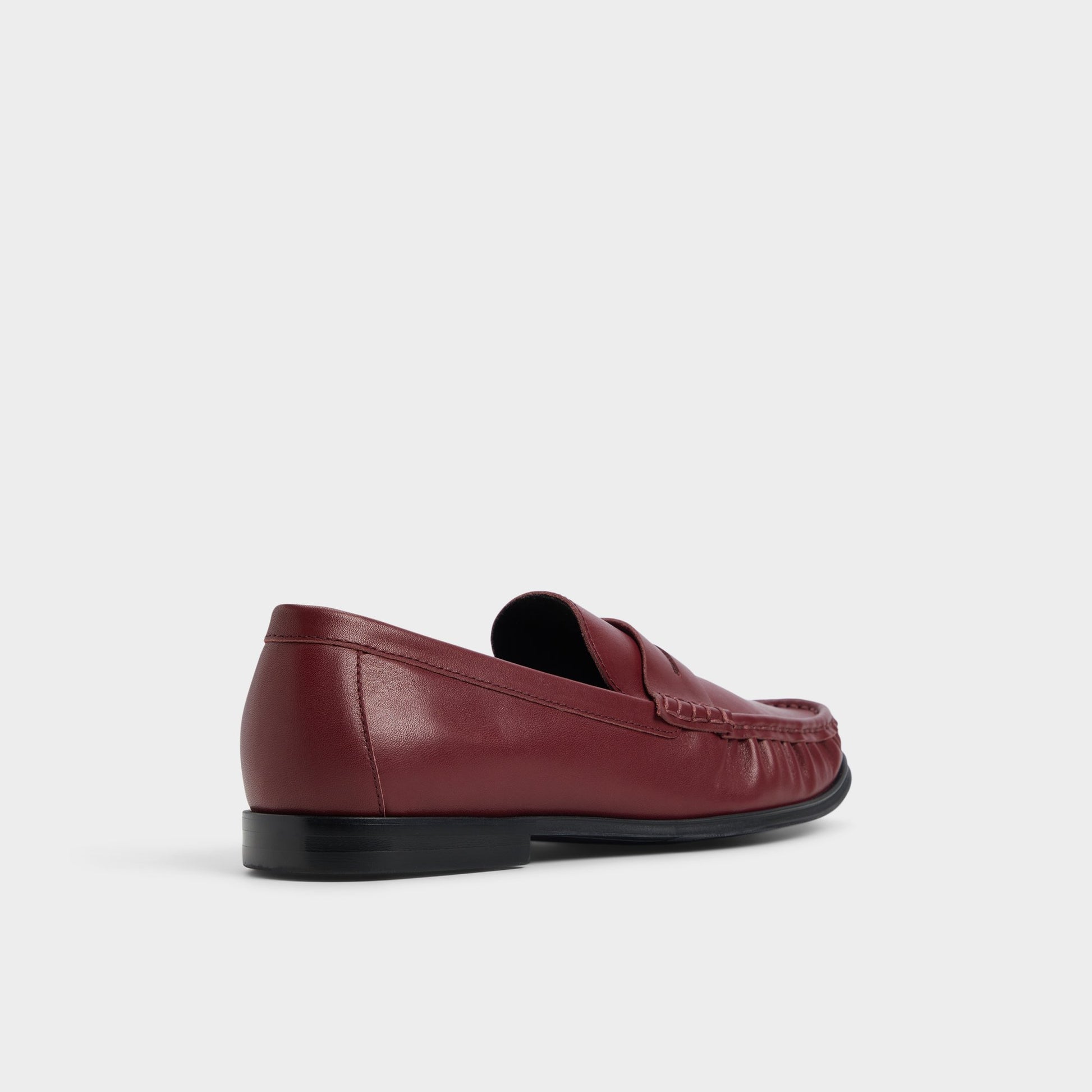 Three-quarter angle of Burgundy Speakeasy Loafer's back side