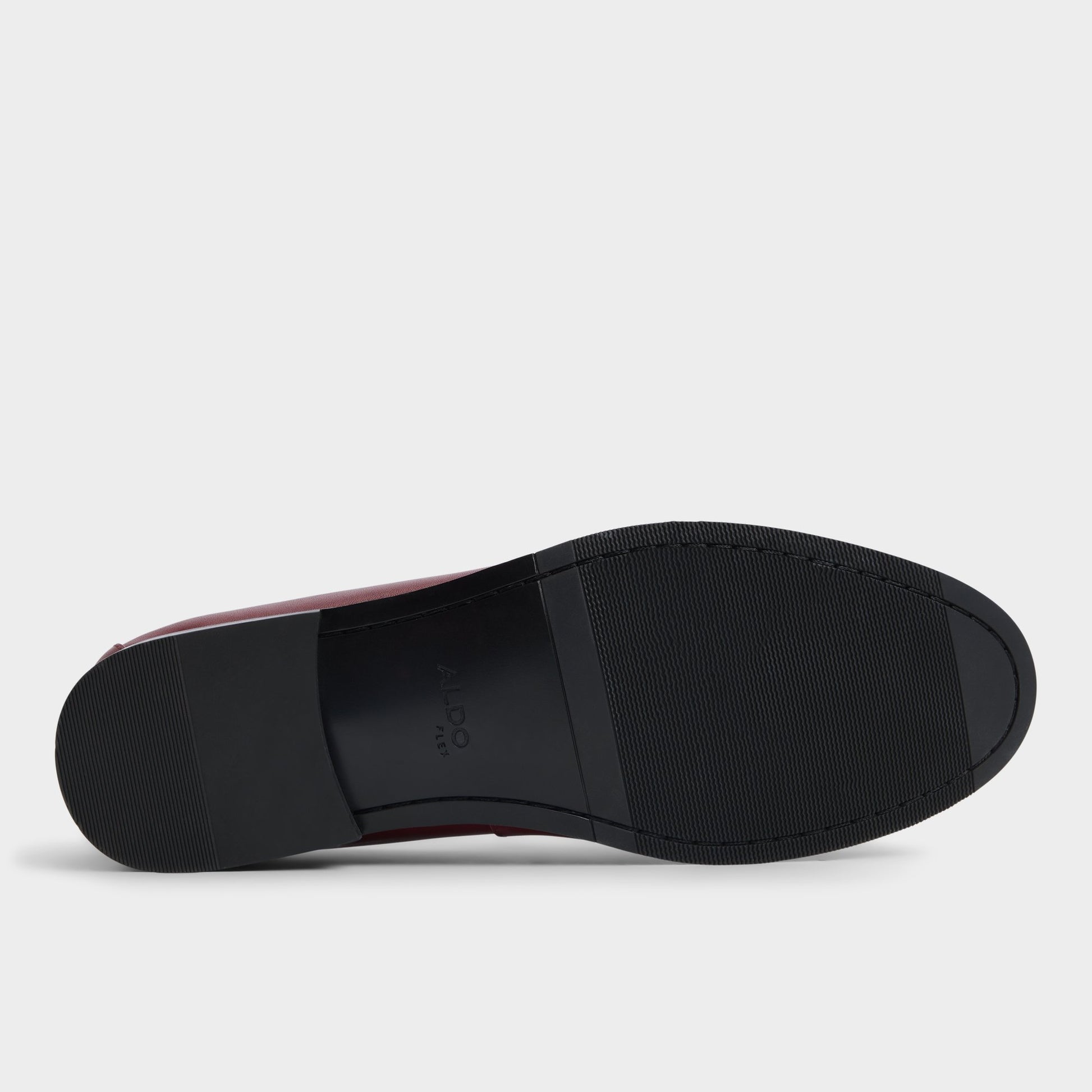 View of Burgundy Speakeasy Loafer's sole
