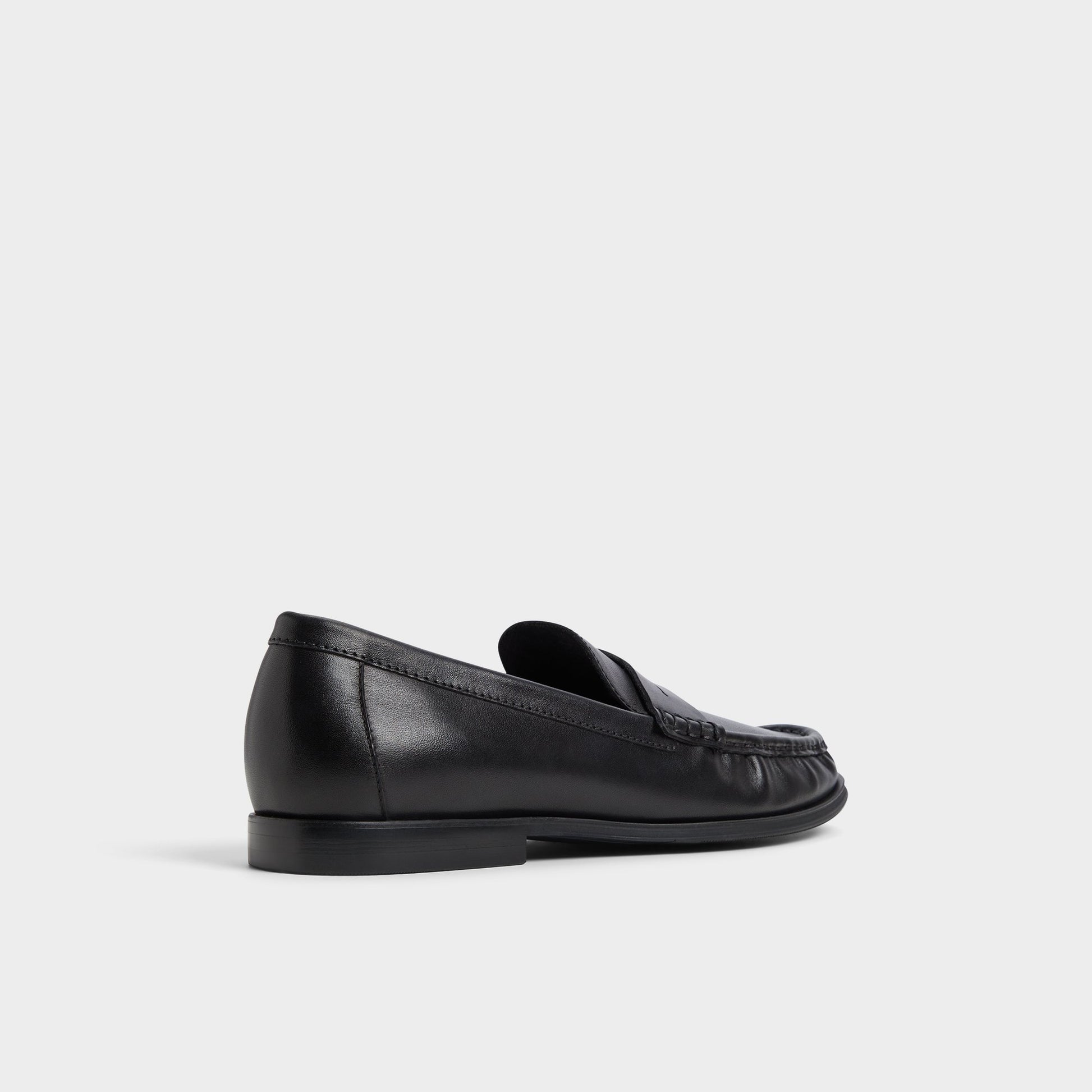Three-quarter angle of Open Black Speakeasy Loafer's back side