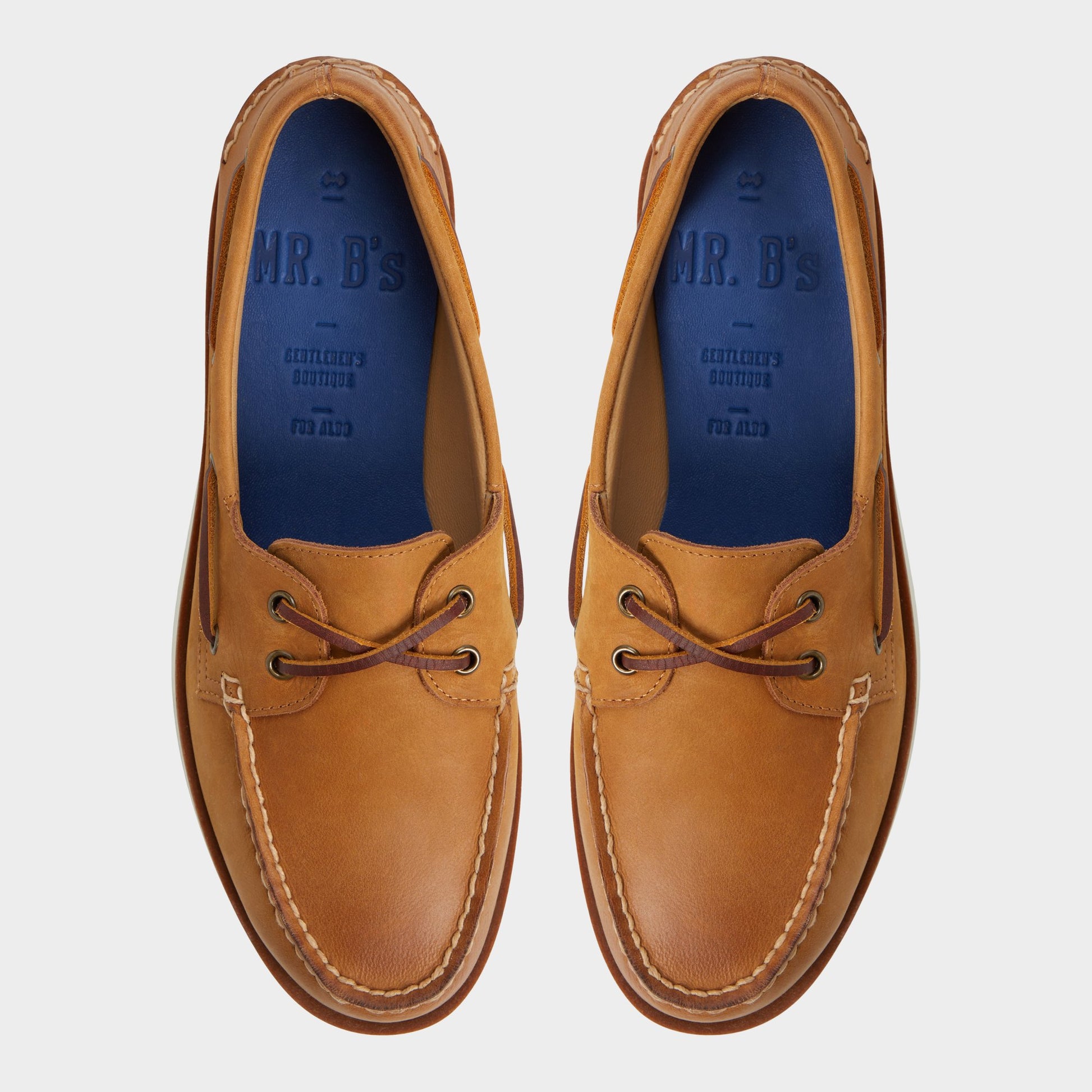 Top-down view of the Camel Chico Boat shoe