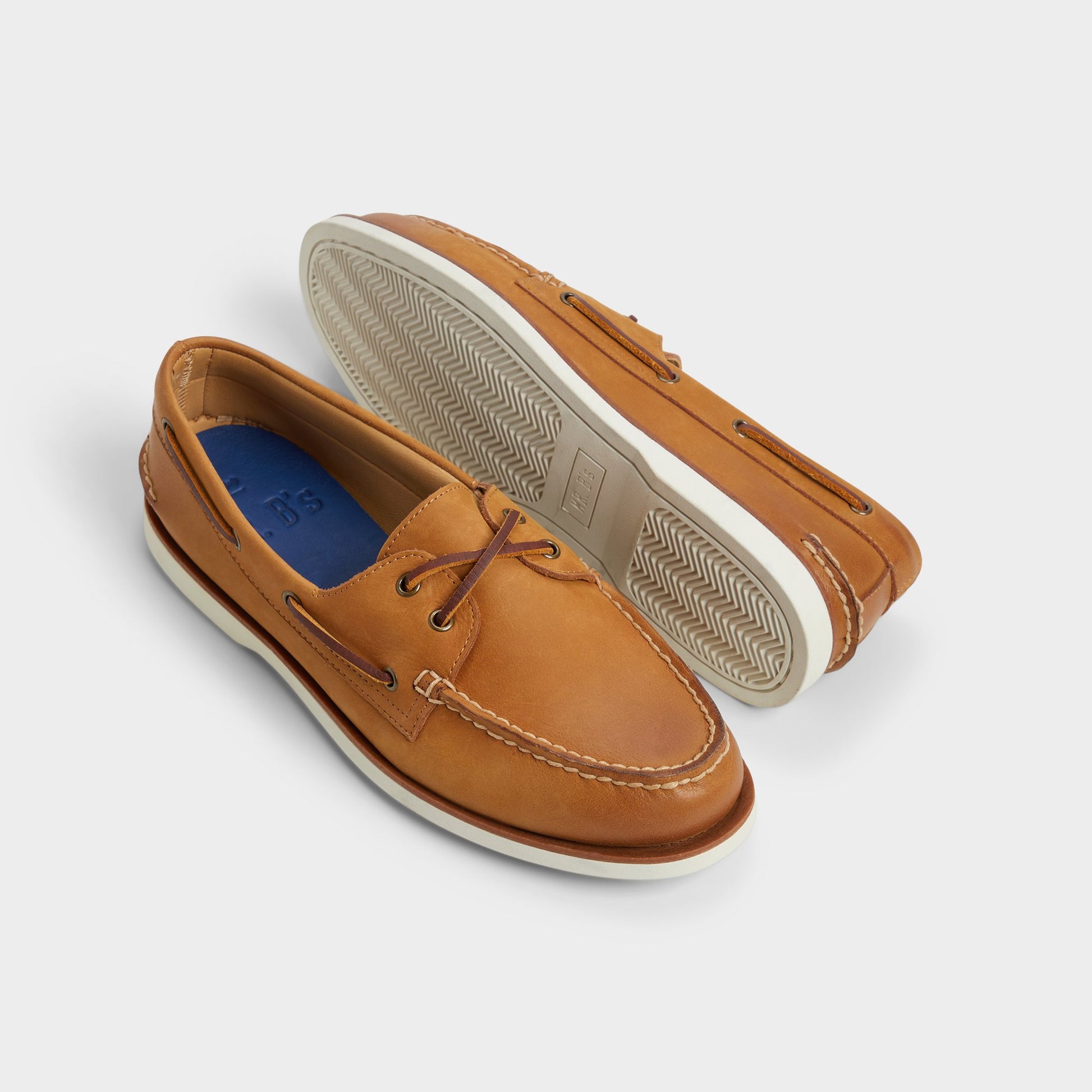 Highlighted view of a pair of Camel Chico Boat shoes