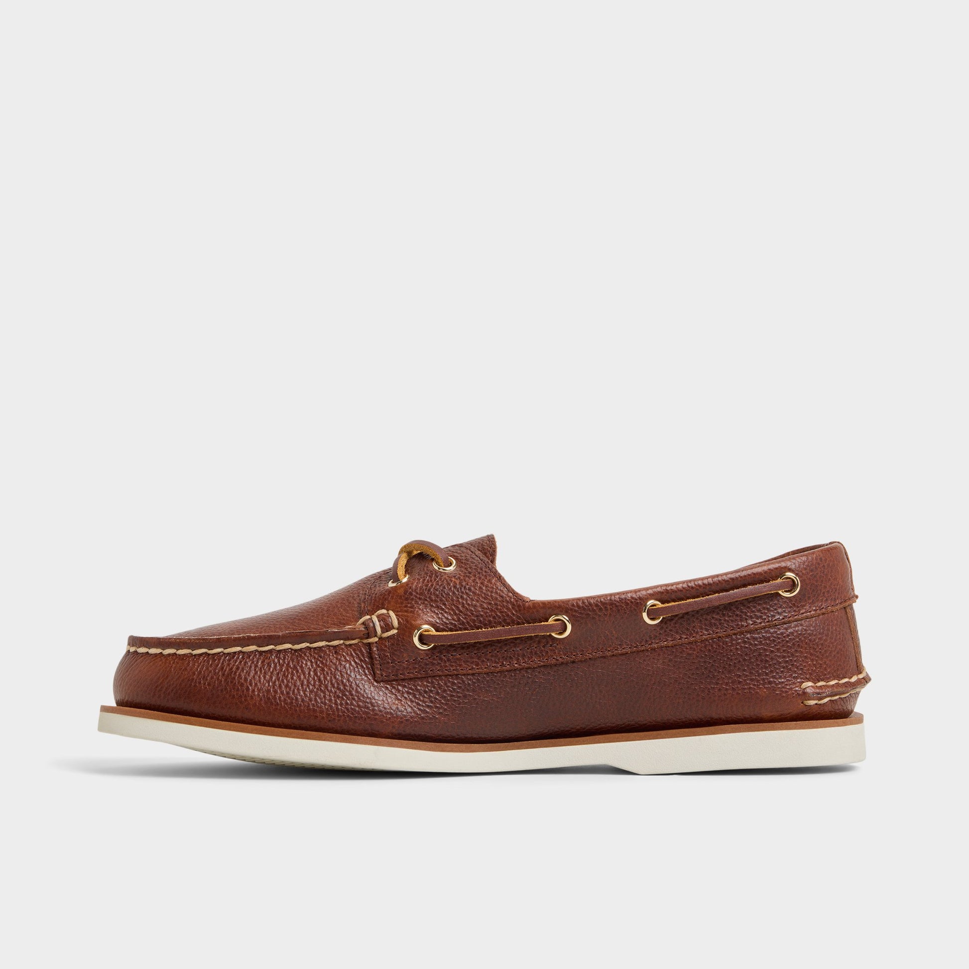 Side view of Medium Brown Chico Boat shoe