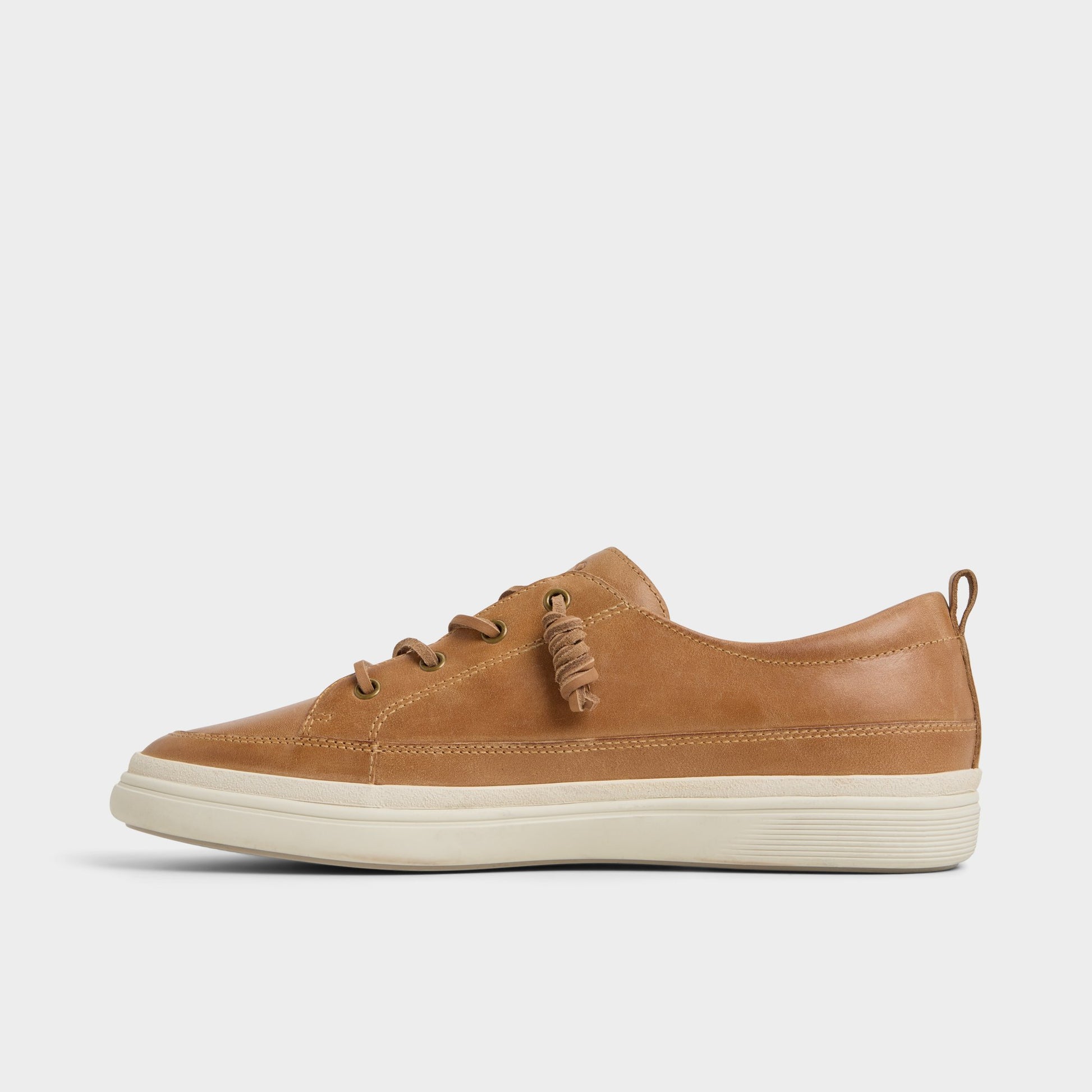 Side view of Light Brown Tristin Low top sneaker
