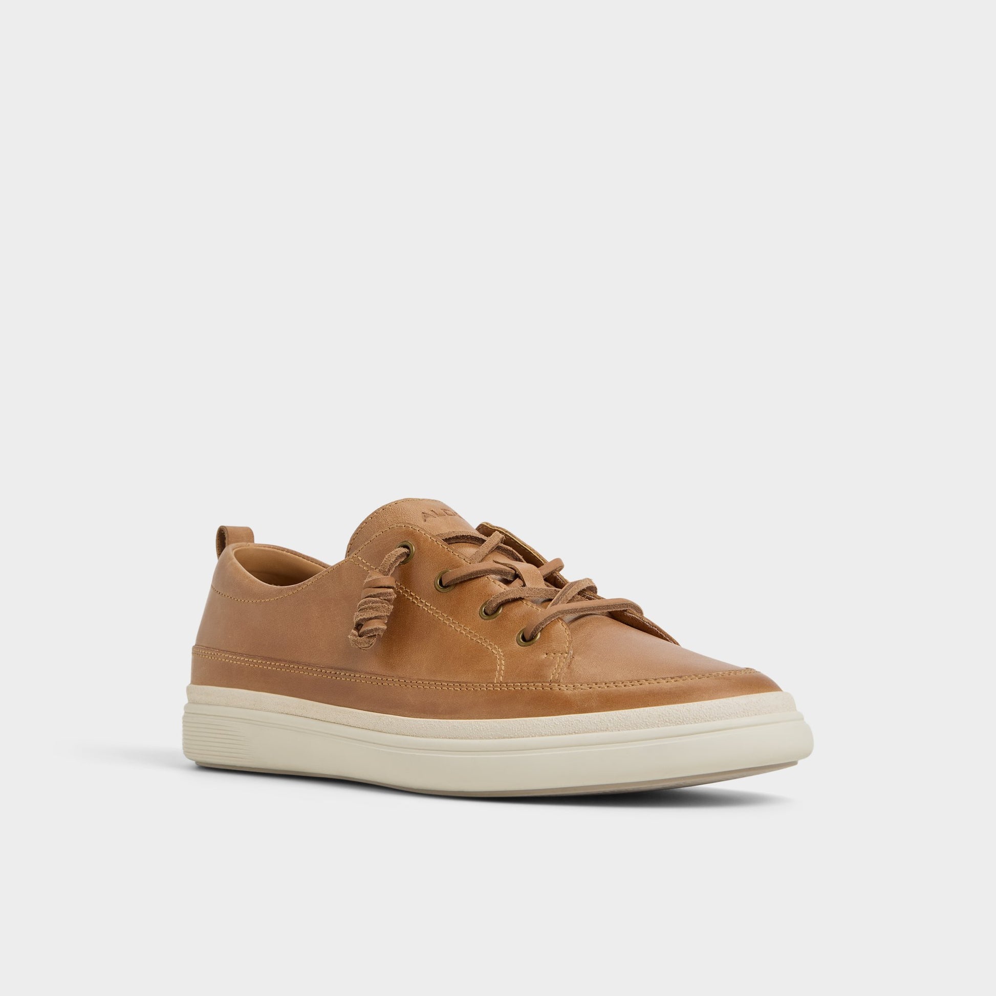Three-quarter angle of Light Brown Tristin Low top sneaker's front side
