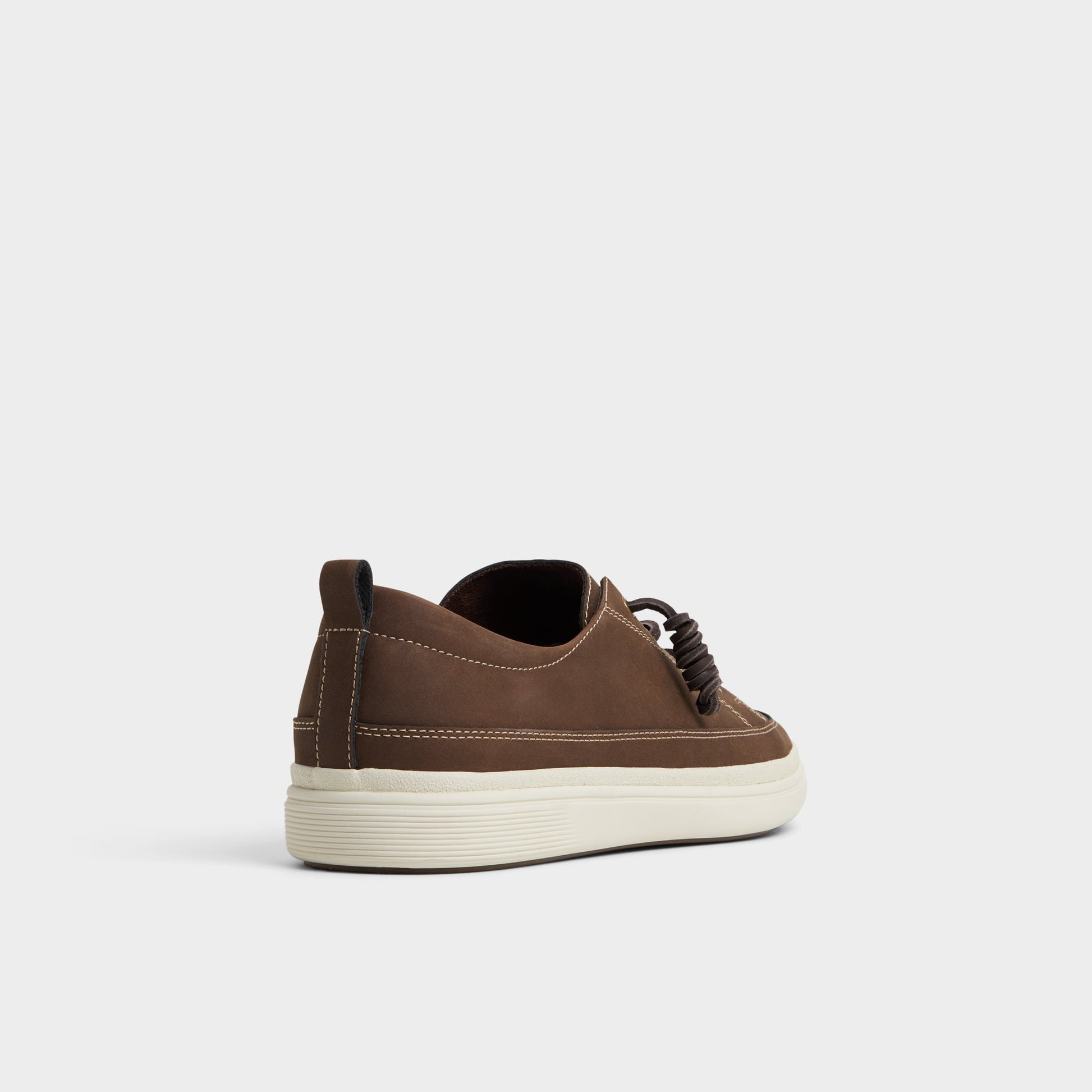 Three-quarter angle of Brown Tristin Low top sneaker's back side