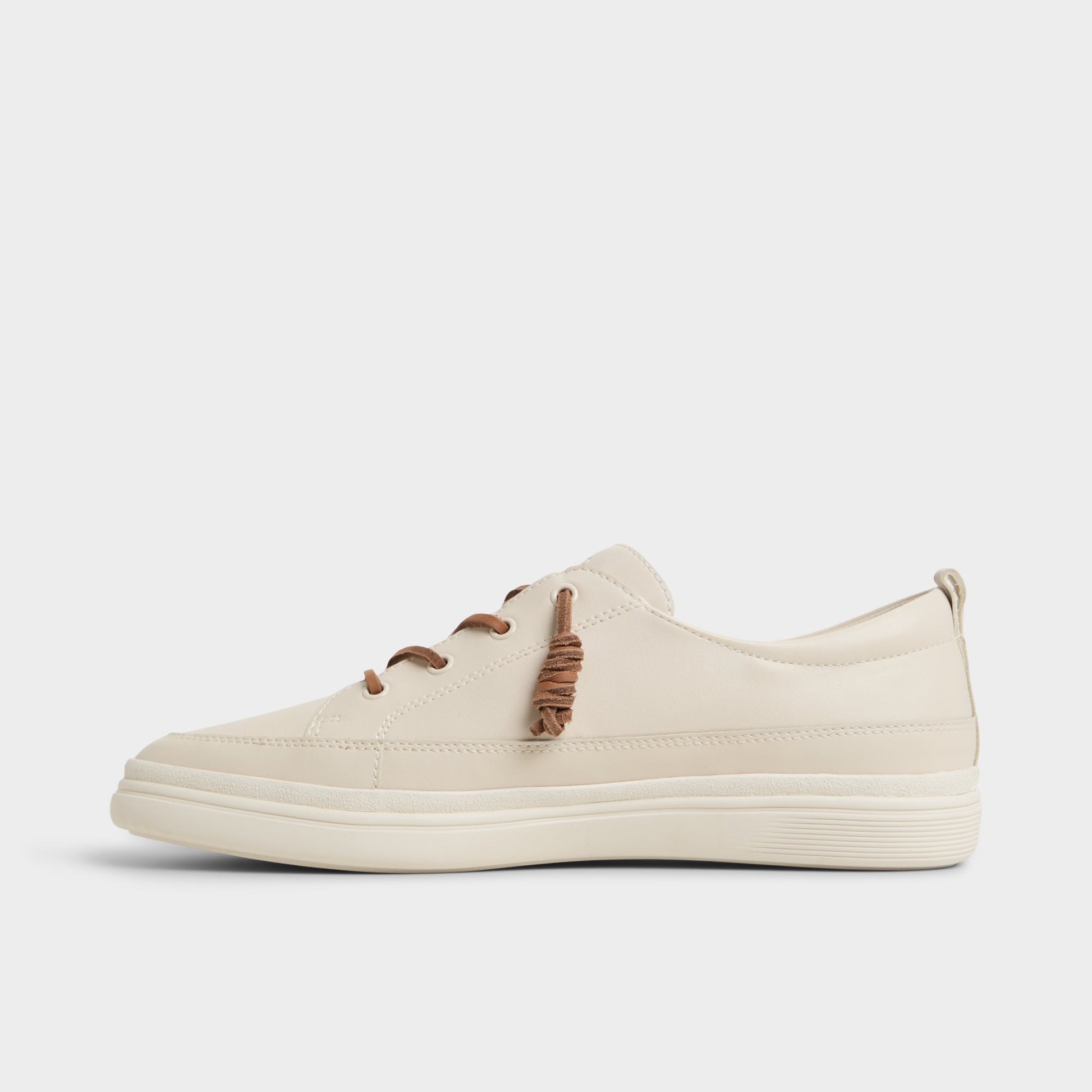 Side view of White/Bone Tristin Low top sneaker