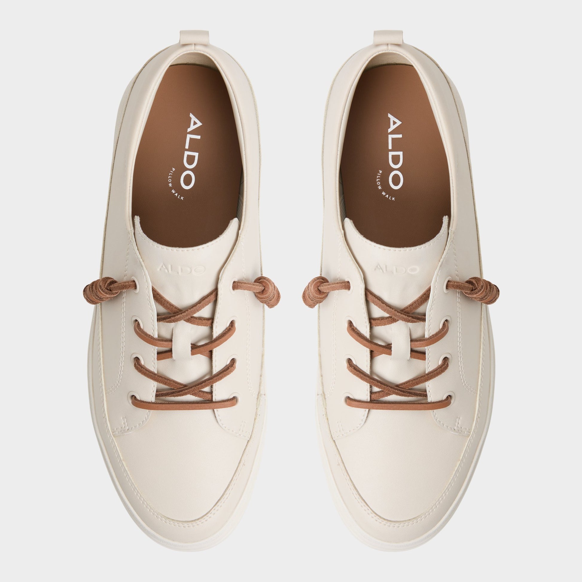 Top-down view of the White/Bone Tristin Low top sneaker