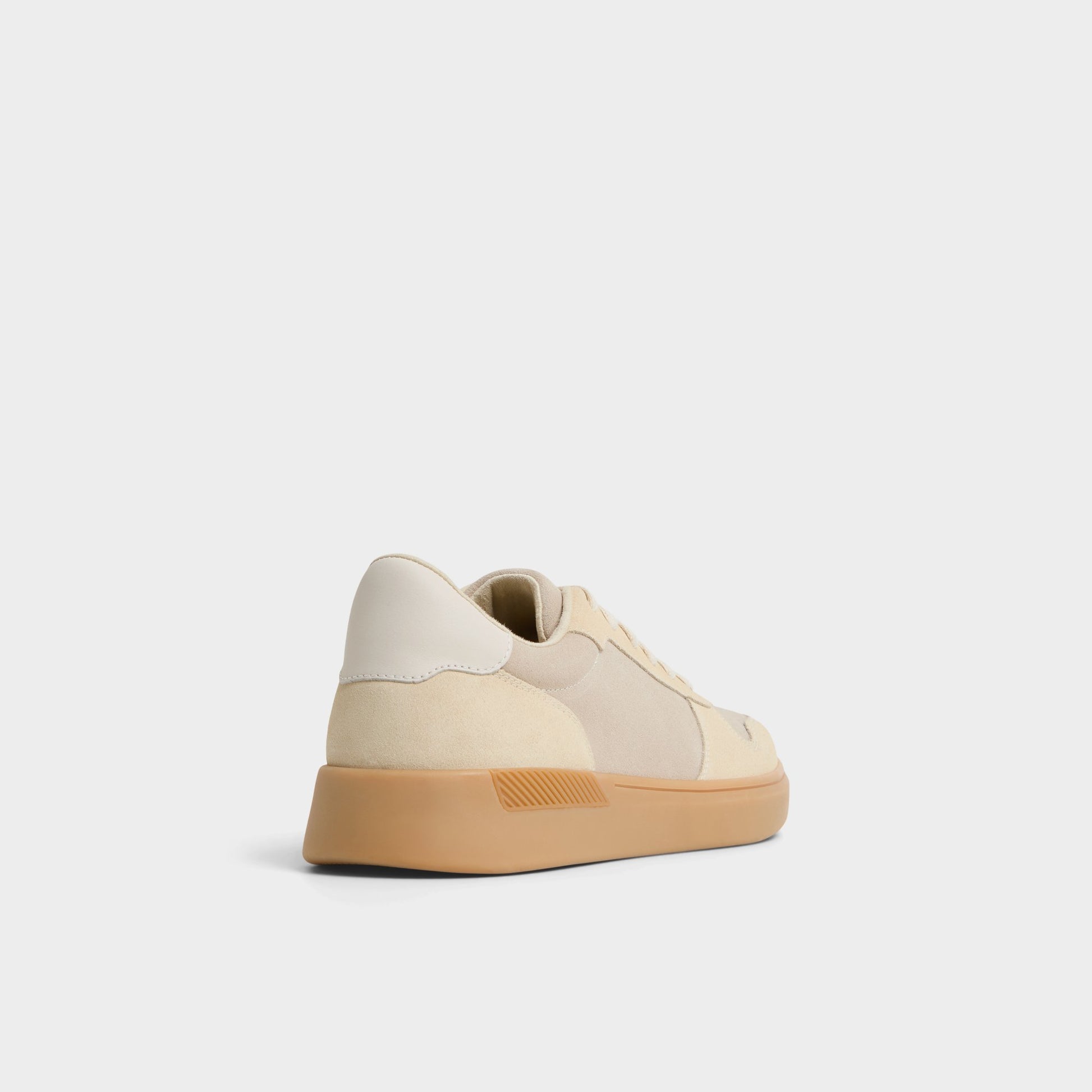 Three-quarter angle of Beige Retrosneaker Low top sneaker's back side