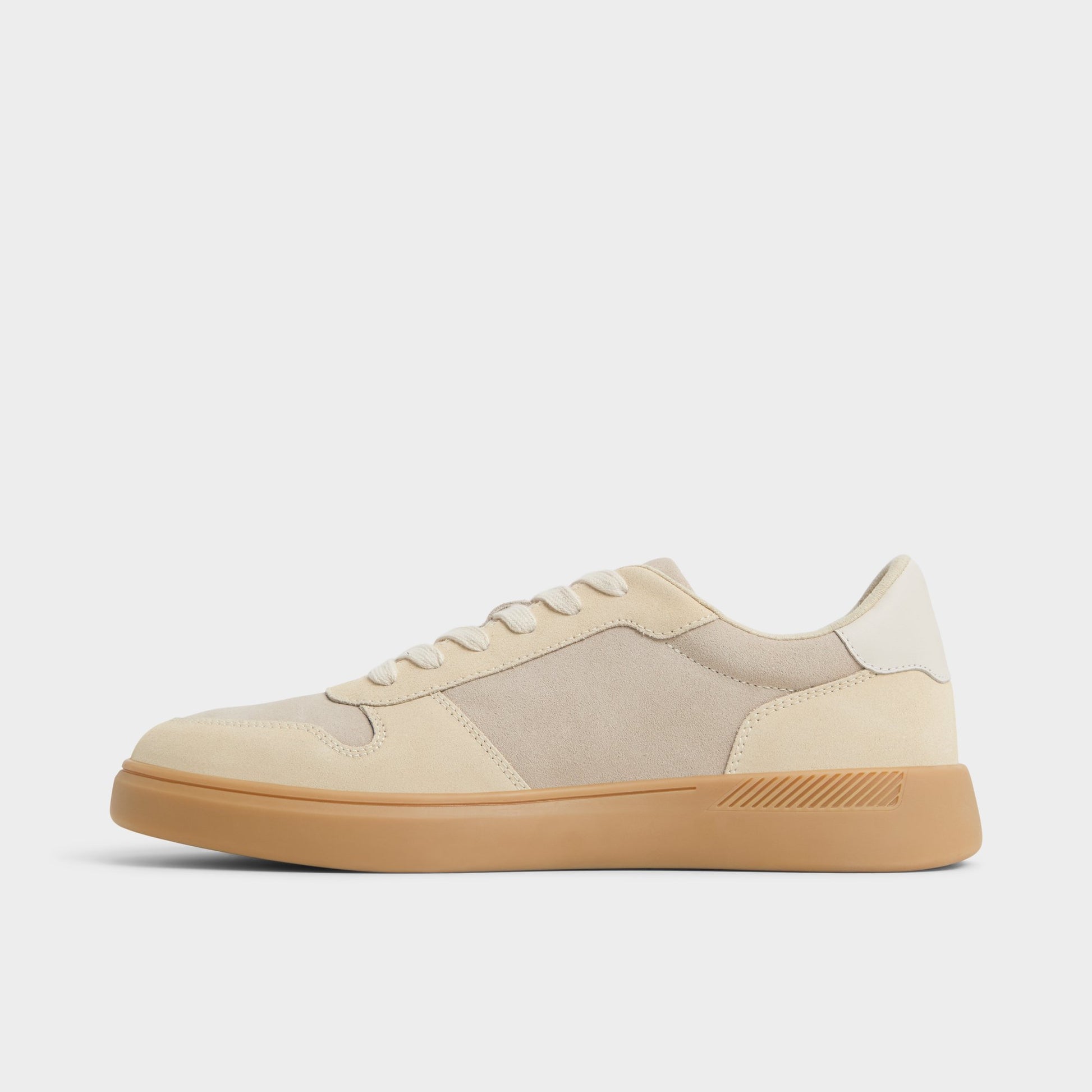 Side view of Beige Retrosneaker Low top sneaker