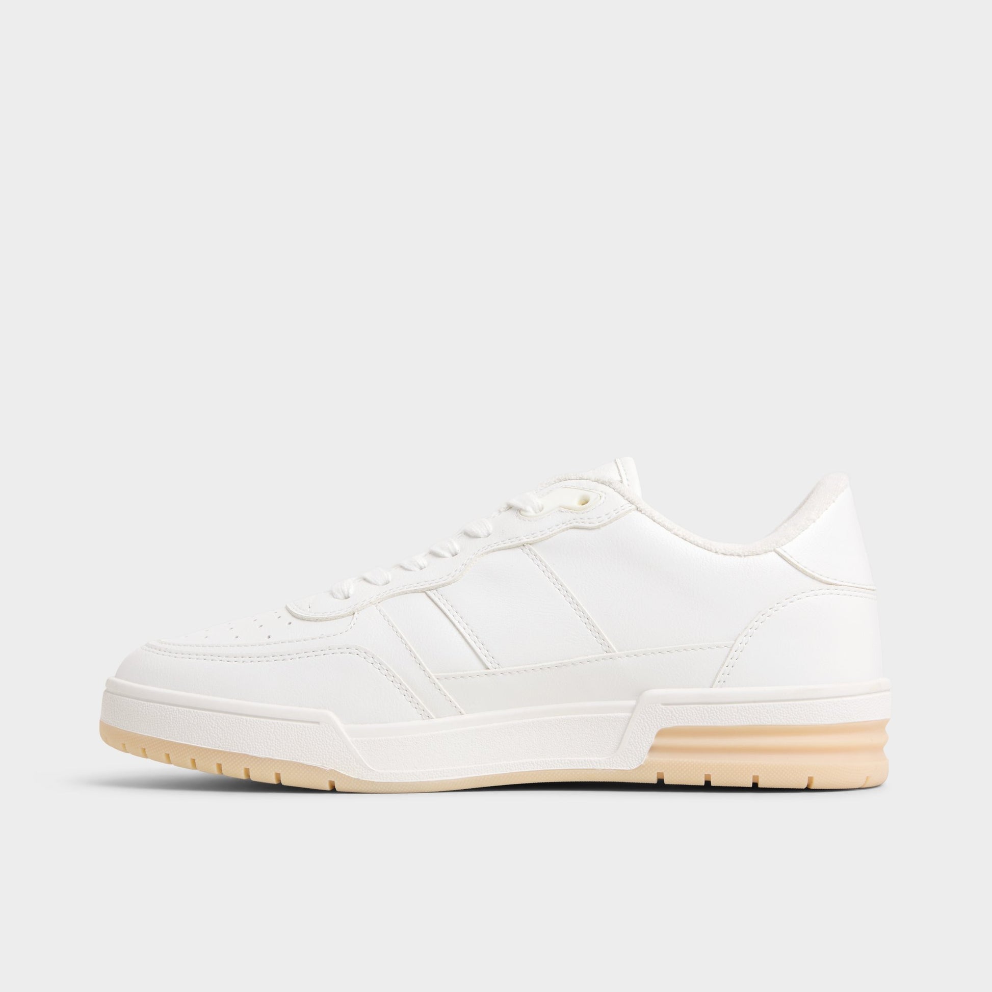 Side view of White Topper Low top sneaker