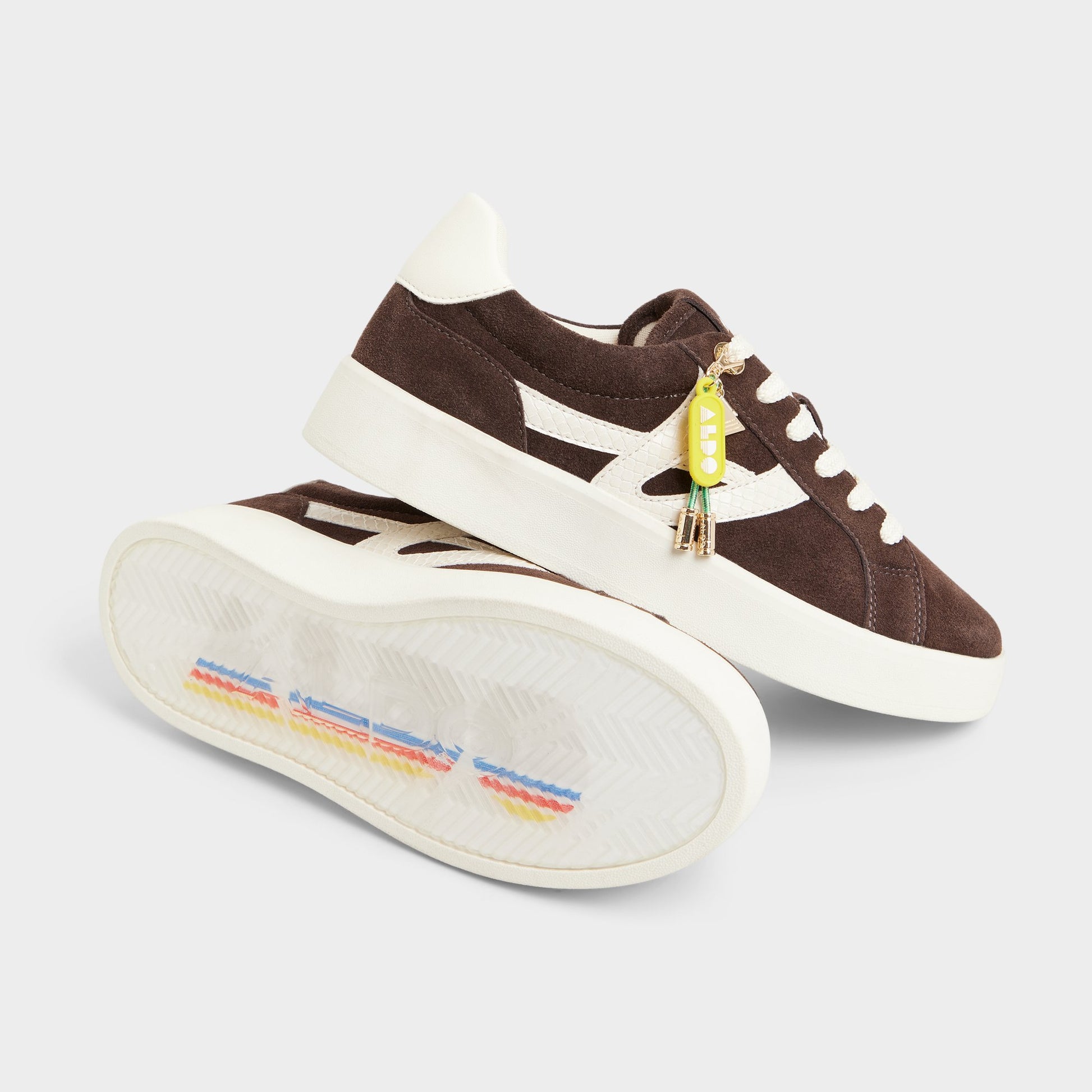 Highlighted view of a pair of Dark brown Mtl1972snkr-m Low top sneakers