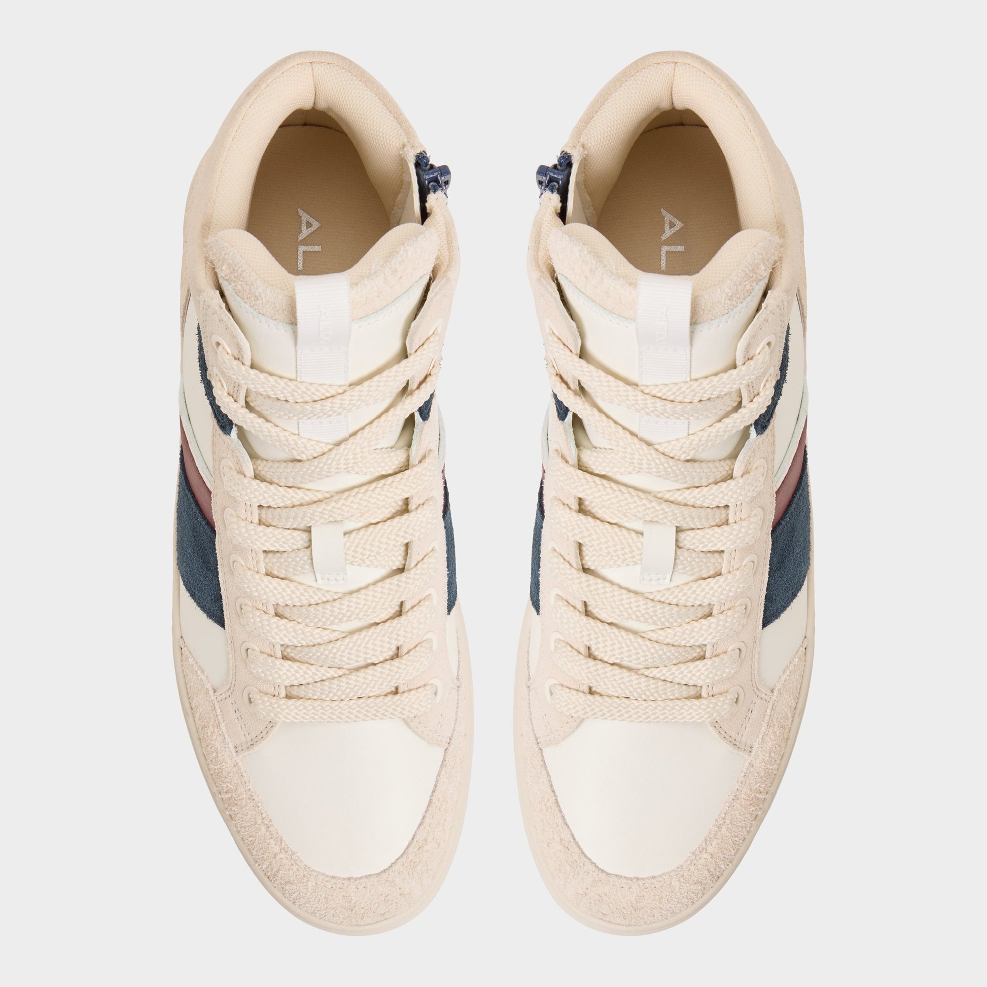 Top-down view of the White Retrotrainer High top sneaker