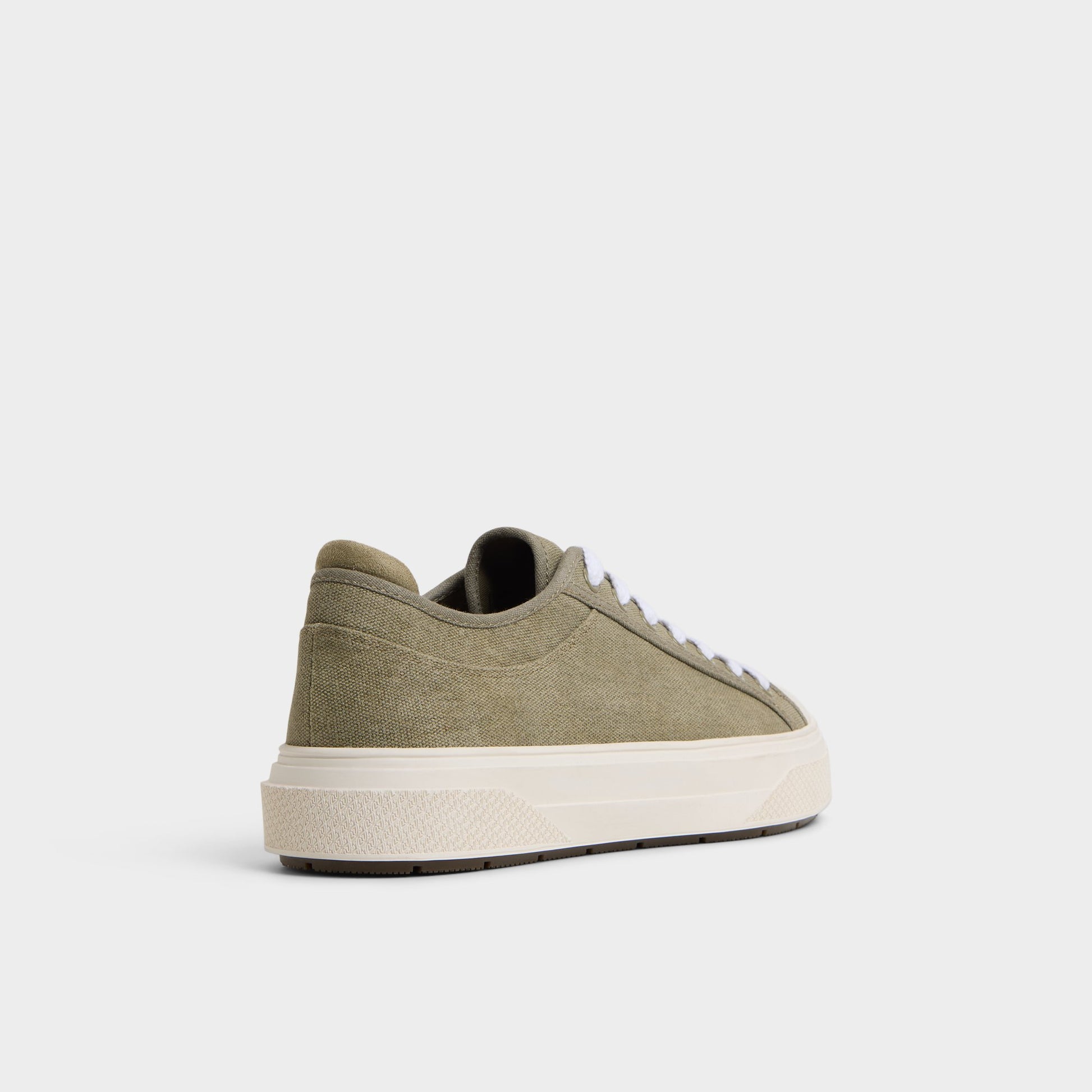Three-quarter angle of Khaki Colin Low top sneaker's back side