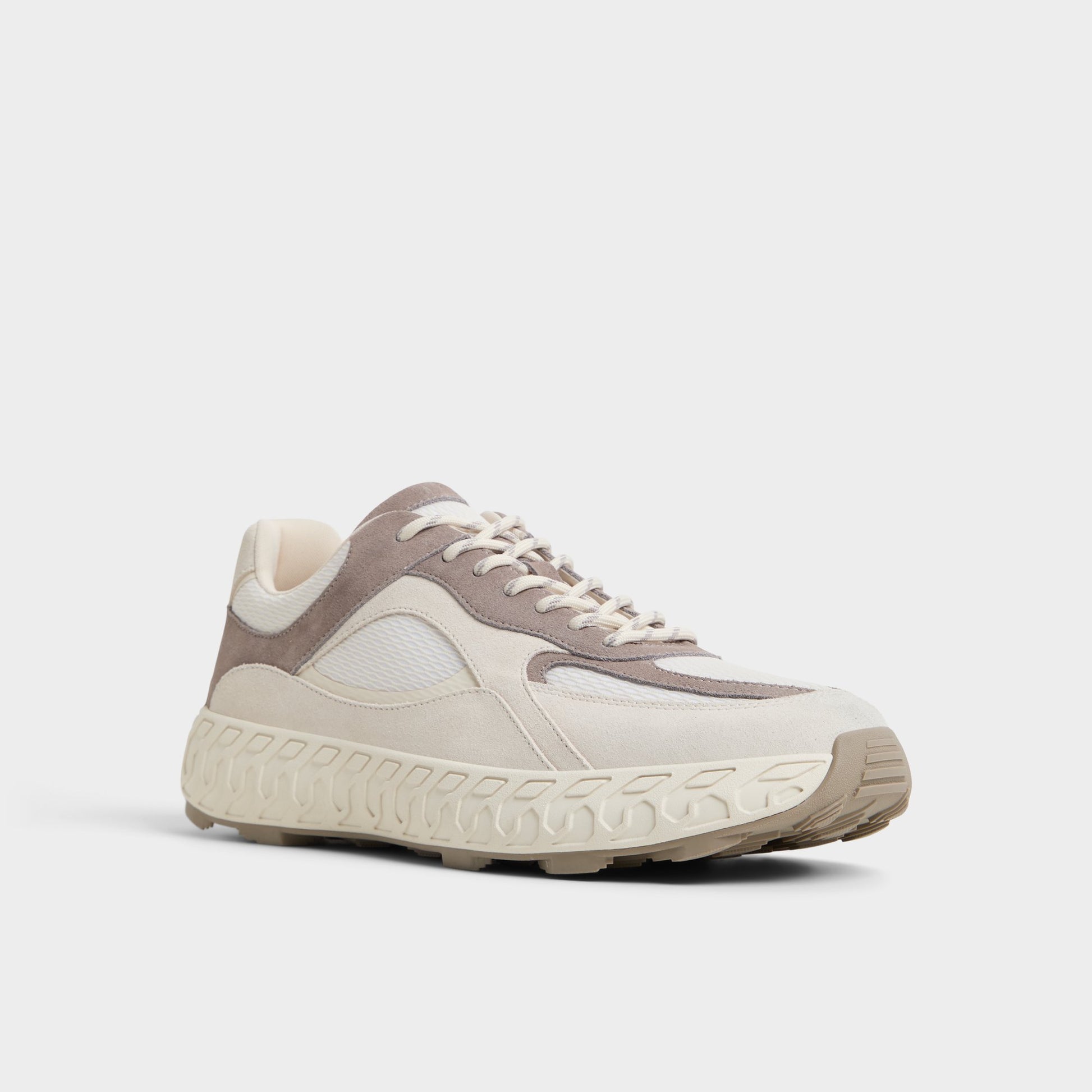 Three-quarter angle of Grey Stryker Low top sneaker's front side