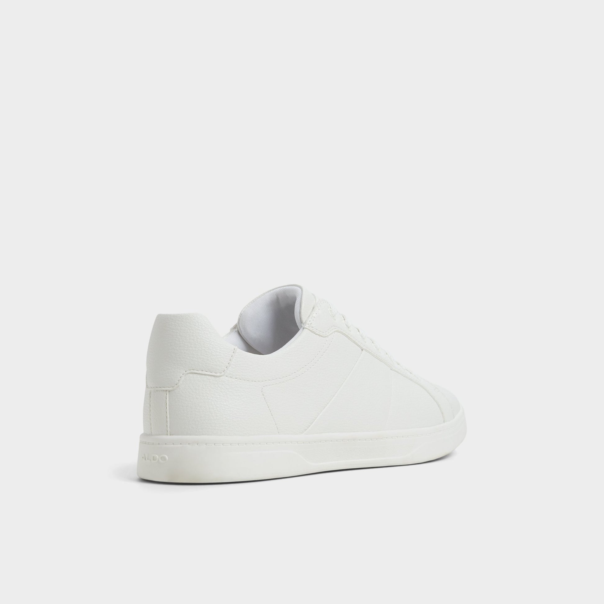Three-quarter angle of White Ozzy Low top sneaker's back side