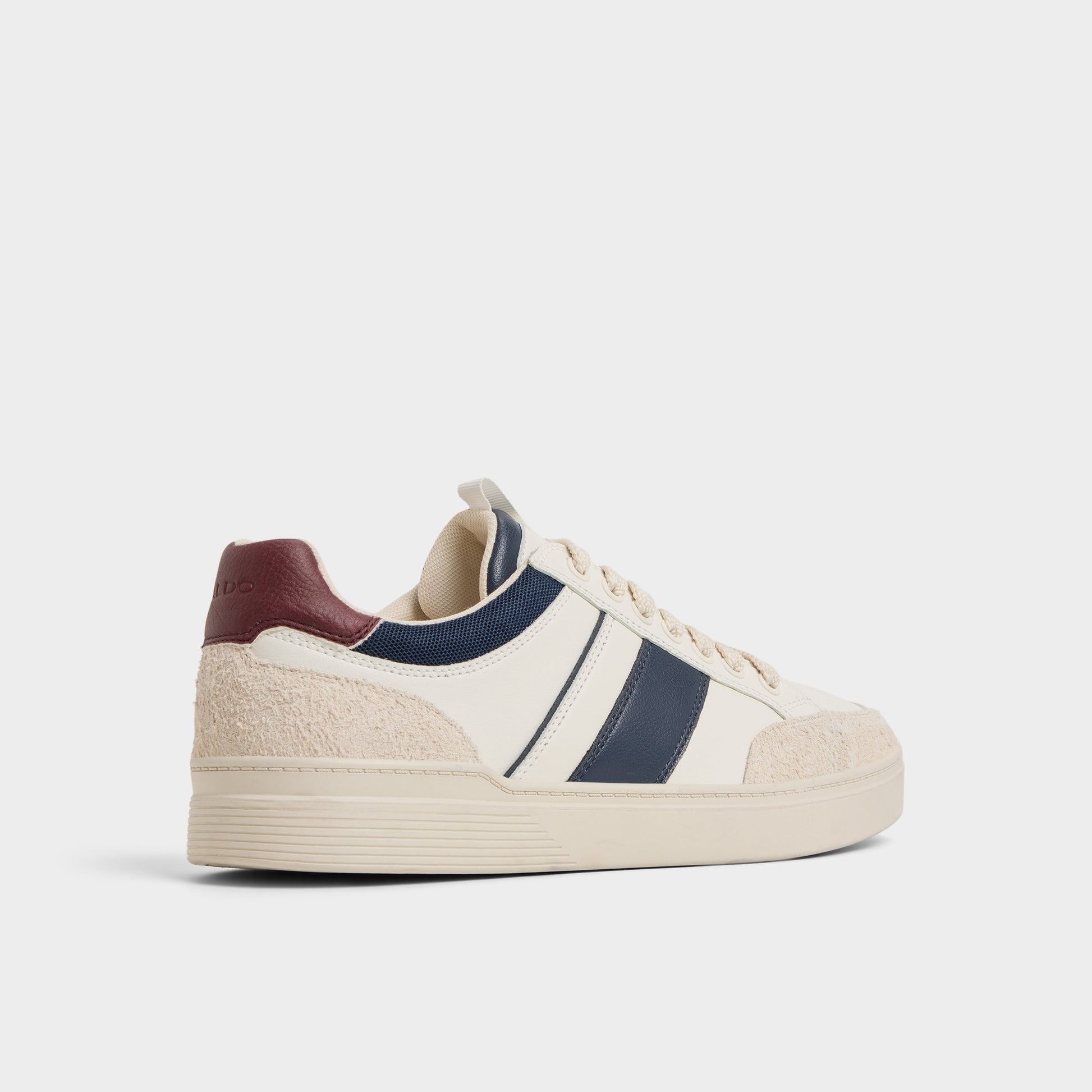 Three-quarter angle of White/multi Elio Low top sneaker's back side