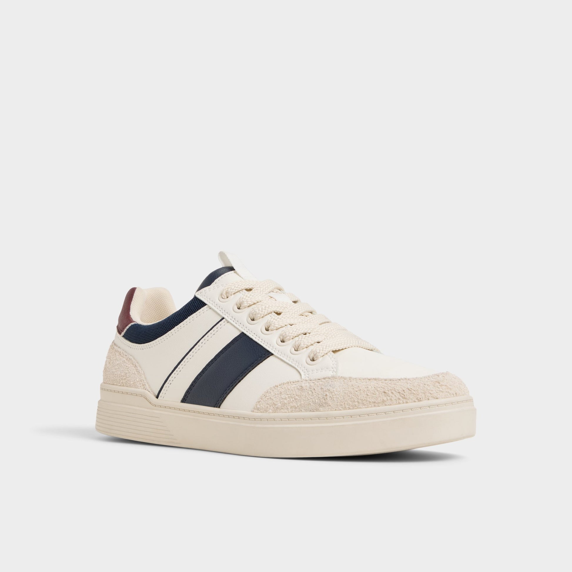 Three-quarter angle of White/multi Elio Low top sneaker's front side
