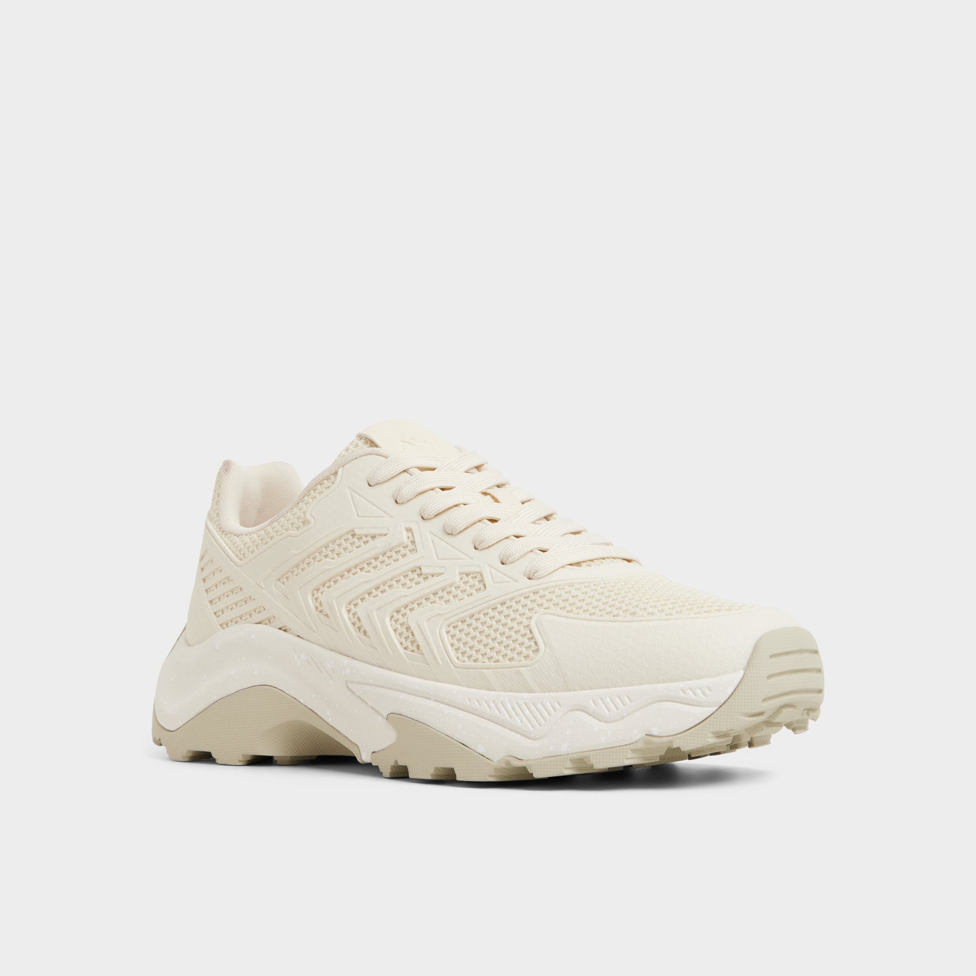 Three-quarter angle of Ivory Zeffy Jogger sneaker's front side
