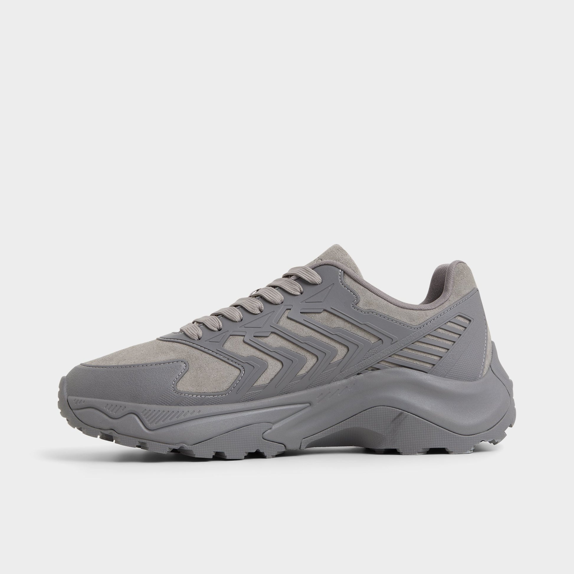 Side view of Grey Zeffy Jogger sneaker