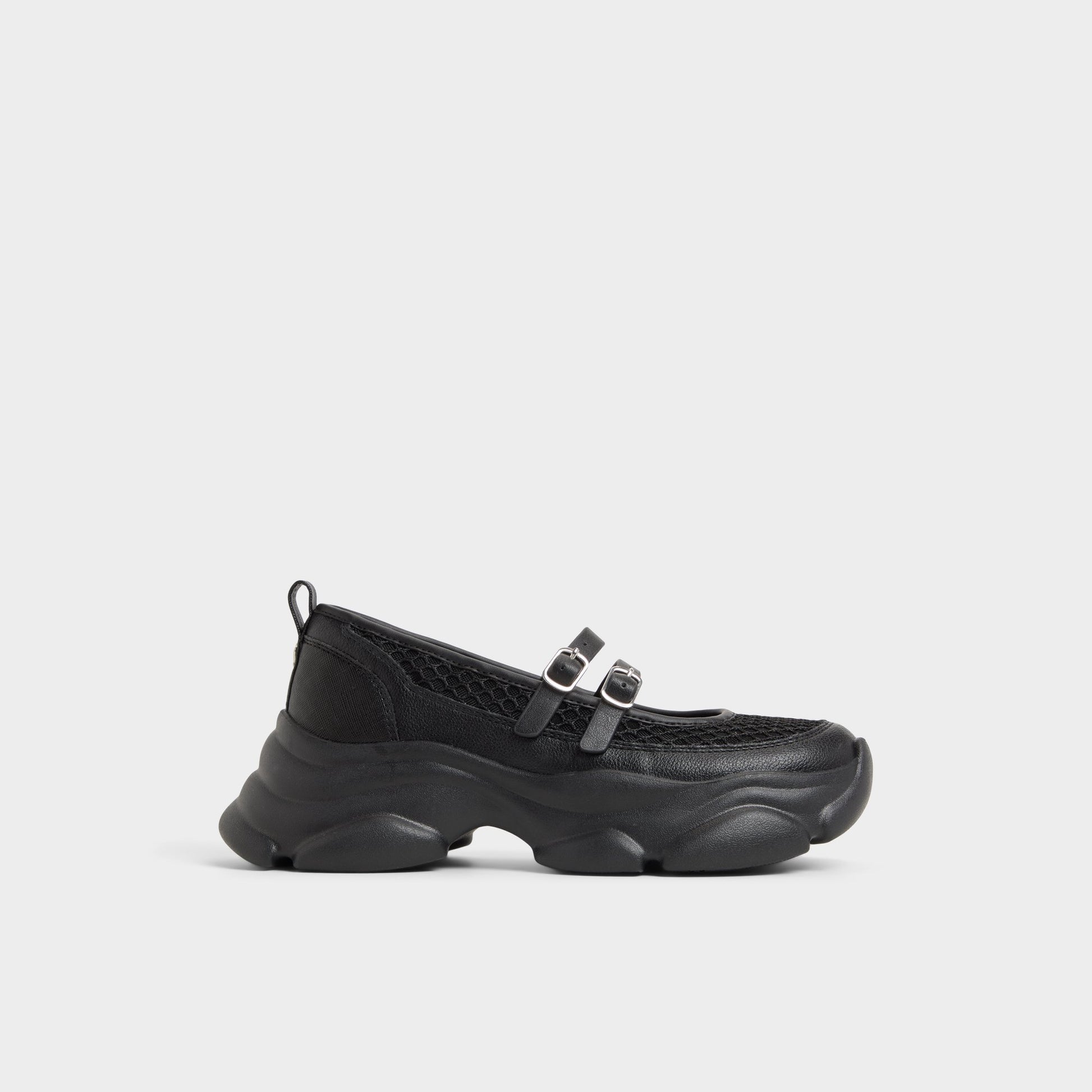 Vue principale de Noir Aethera Sneaker Mary Jane pour Femmes
