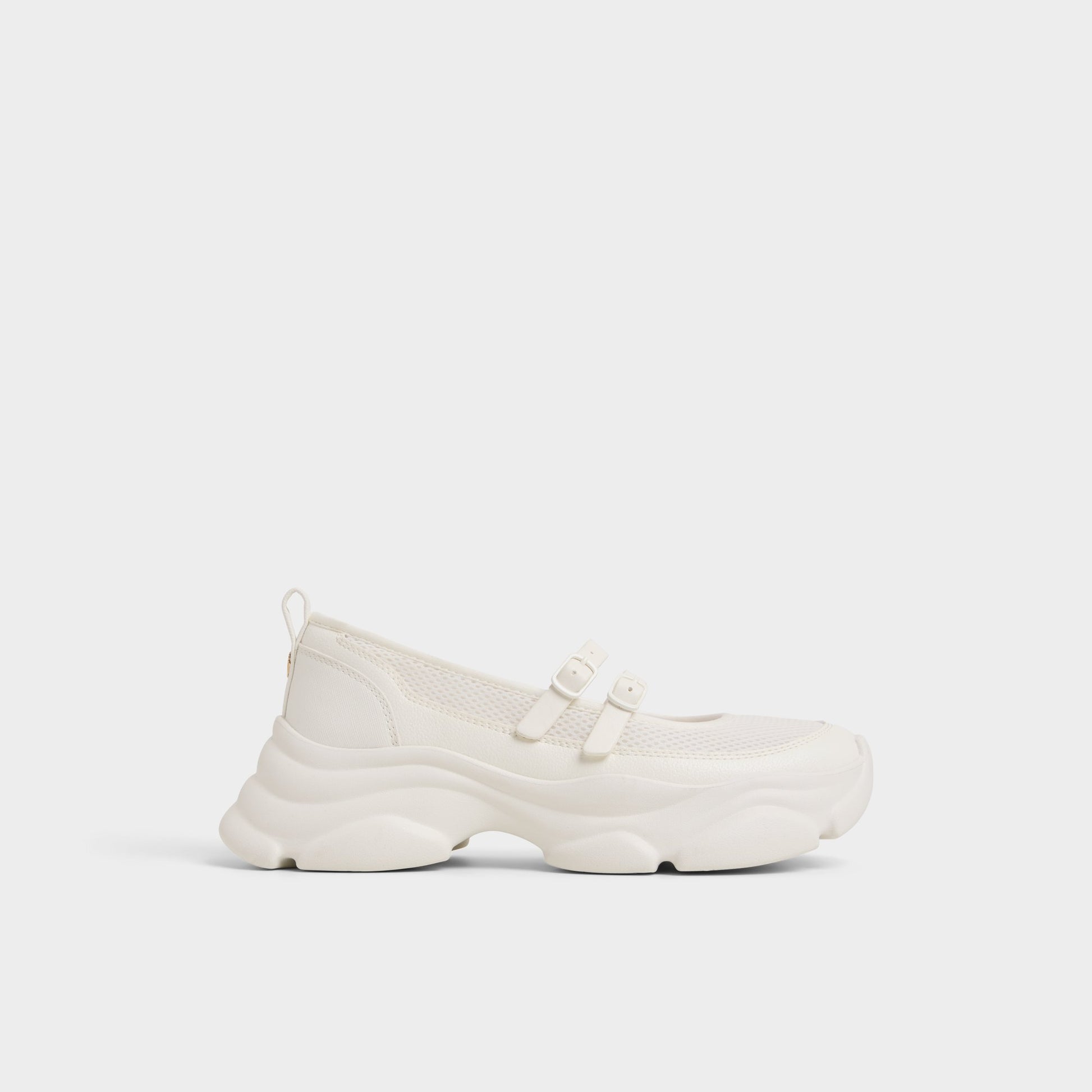 Main View of White Aethera Mary Jane Sneakers for Womens