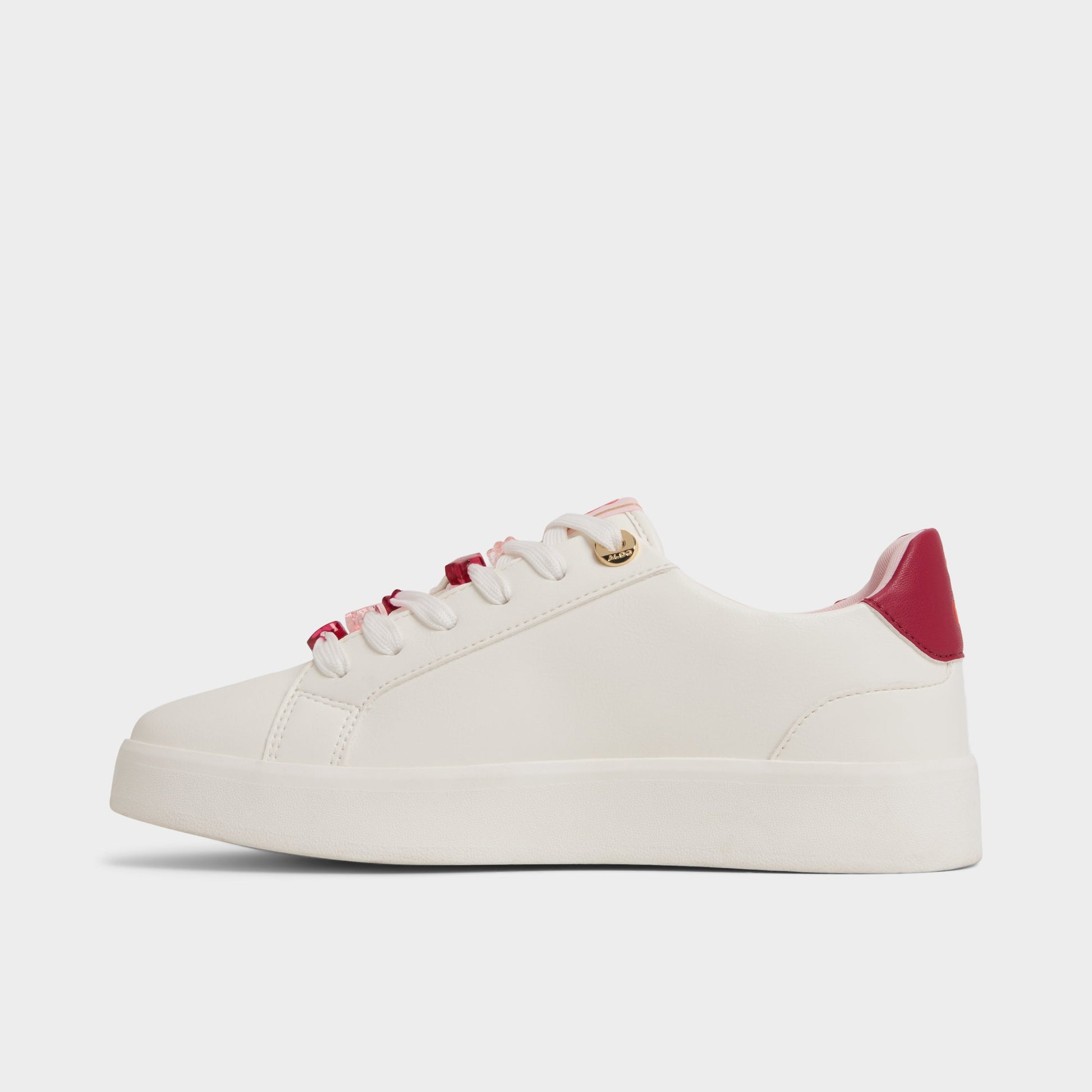 Side view of White Cherrylove Low top sneaker
