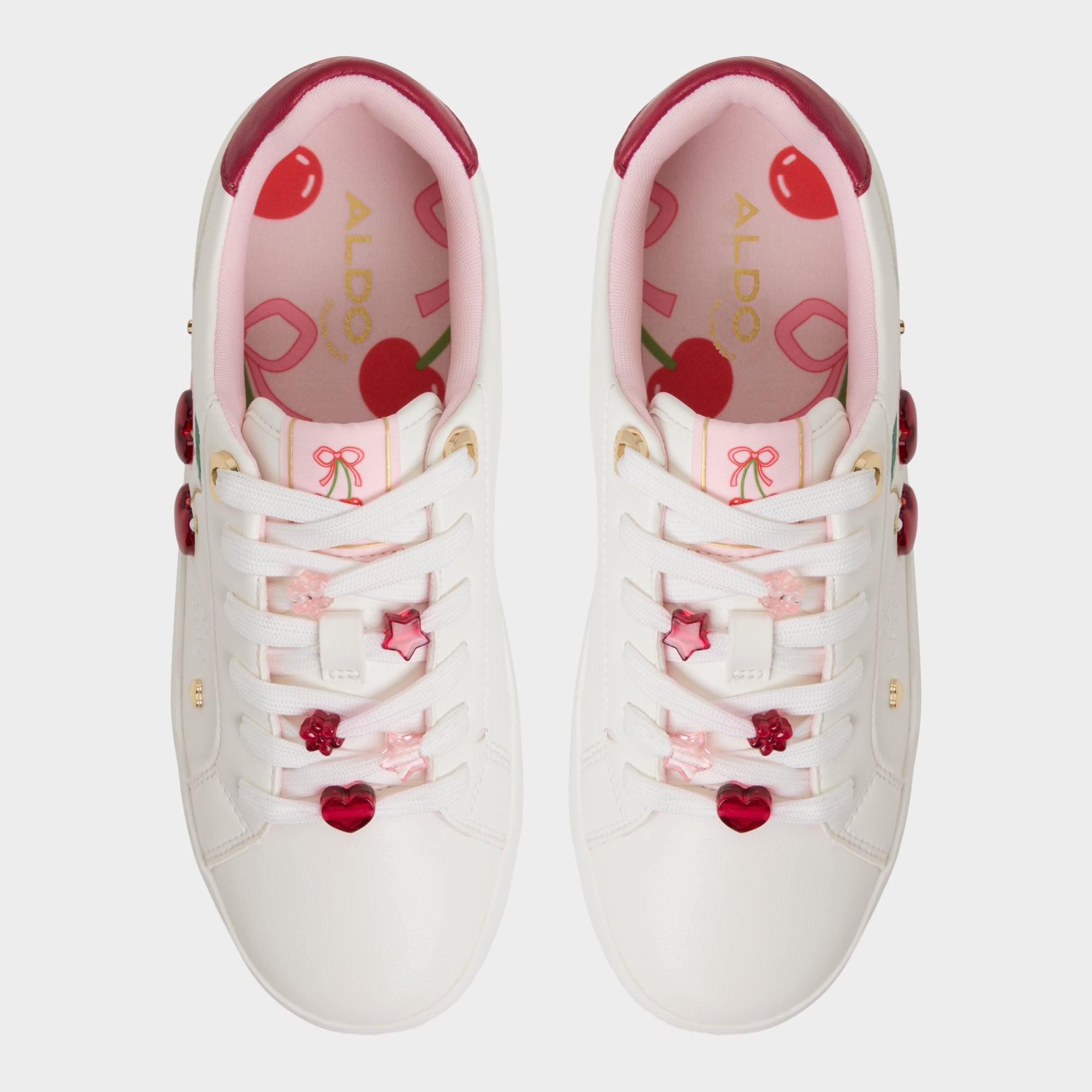 可愛いオーナメント付★ALDO★ Cherrylove ロートップスニーカー Cherrylove White Women's Low top sneakers