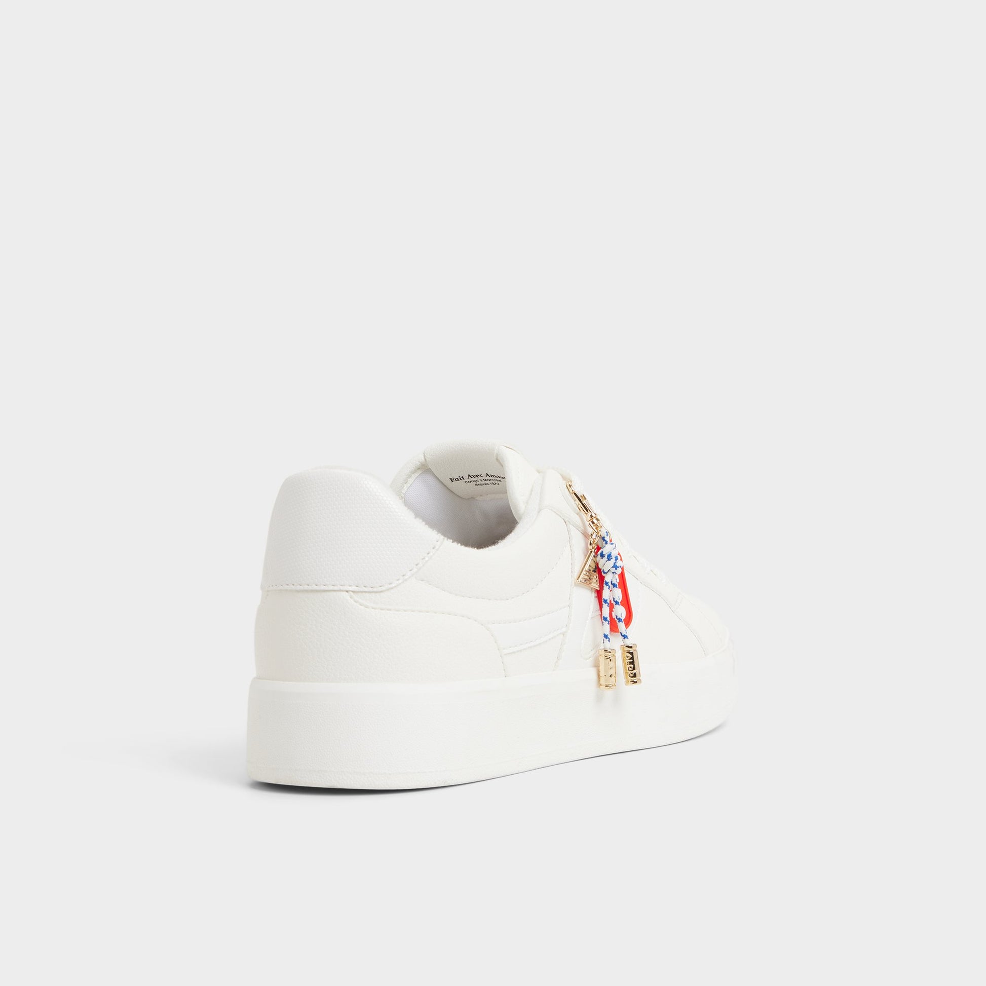 Angle de trois quarts de l'arrière de Blanc Mtl1972snkr-l Sneaker bas