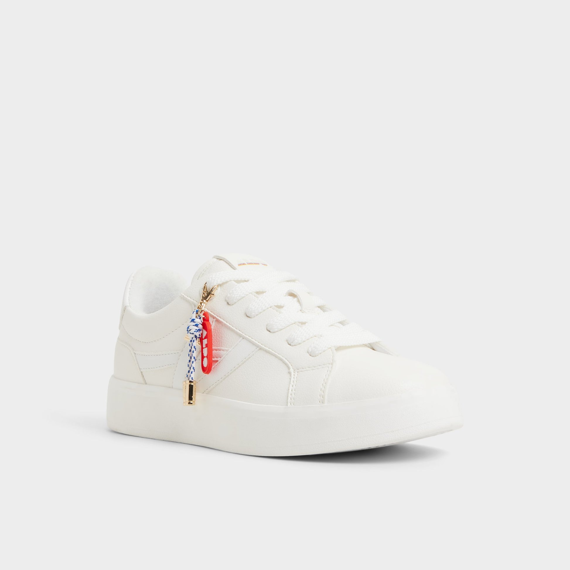Angle de trois quarts de la face avant de Blanc Mtl1972snkr-l Sneaker bas
